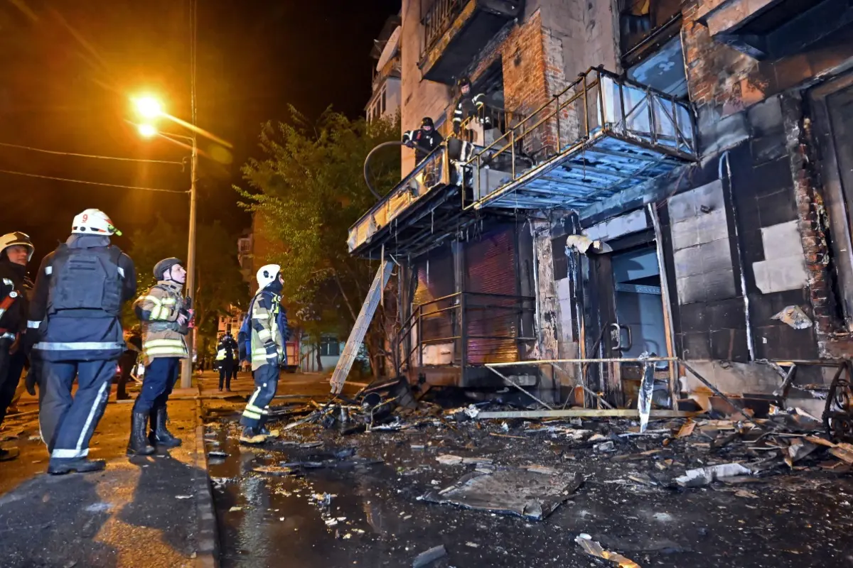 Zerstörte Gebäude in Charkiw