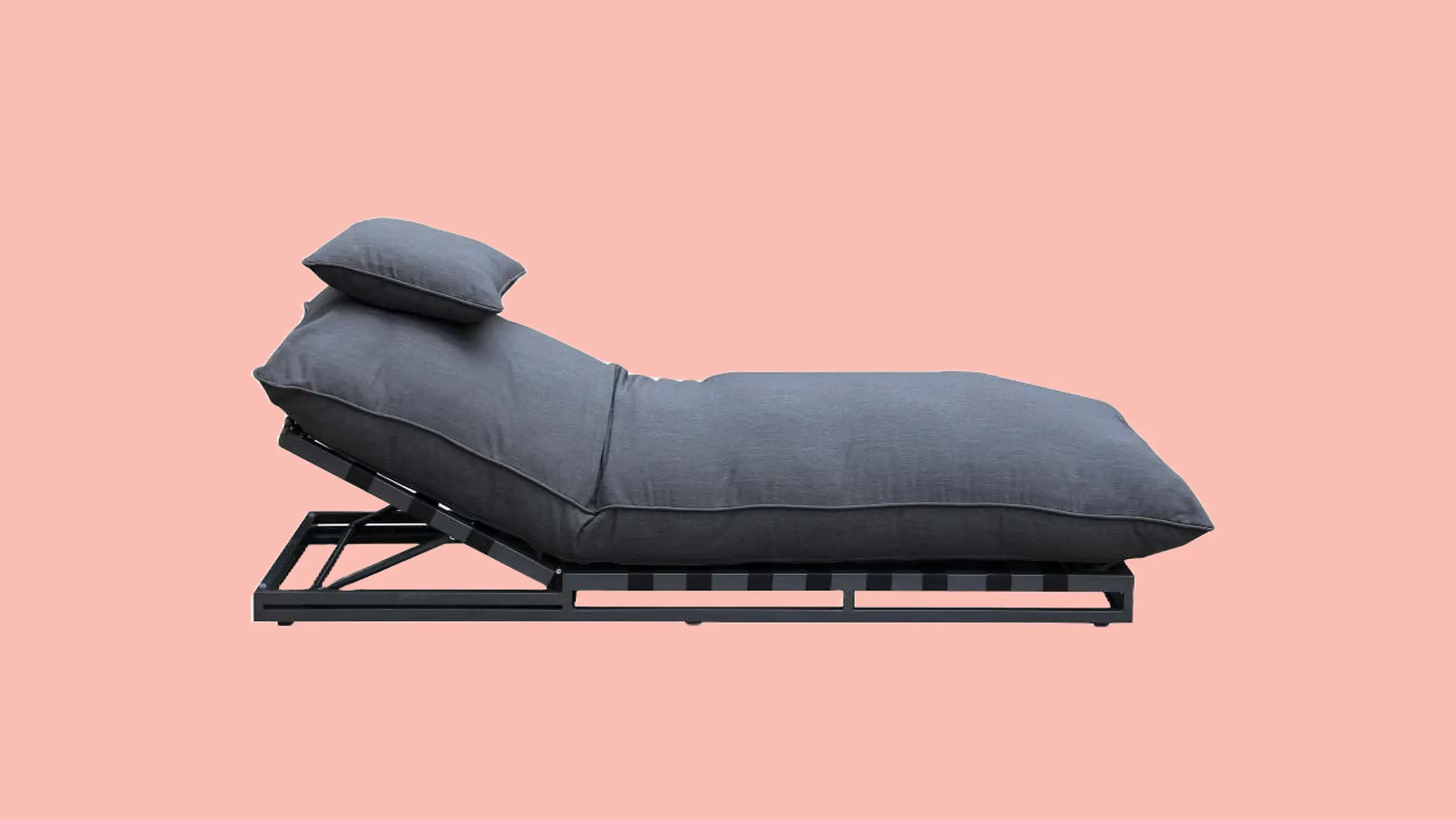 eine graue Loungeliege