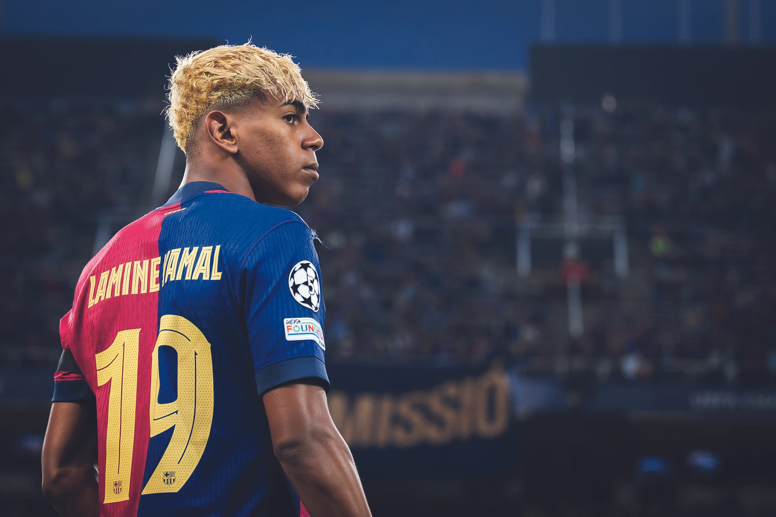Lamine Yamal vom FC Barcelona vor dem Champions-League-Halbfinale gegen Inter Mailand. Spielstand: 3:3. (Foto: Nicolò Campo/Getty Images)