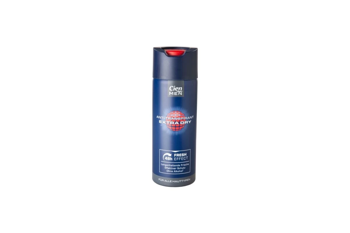 Ebenfalls die Note 2,5 bekam "Cien Men Anti-Transpirant Extra Dry 48h Fresh Effect"