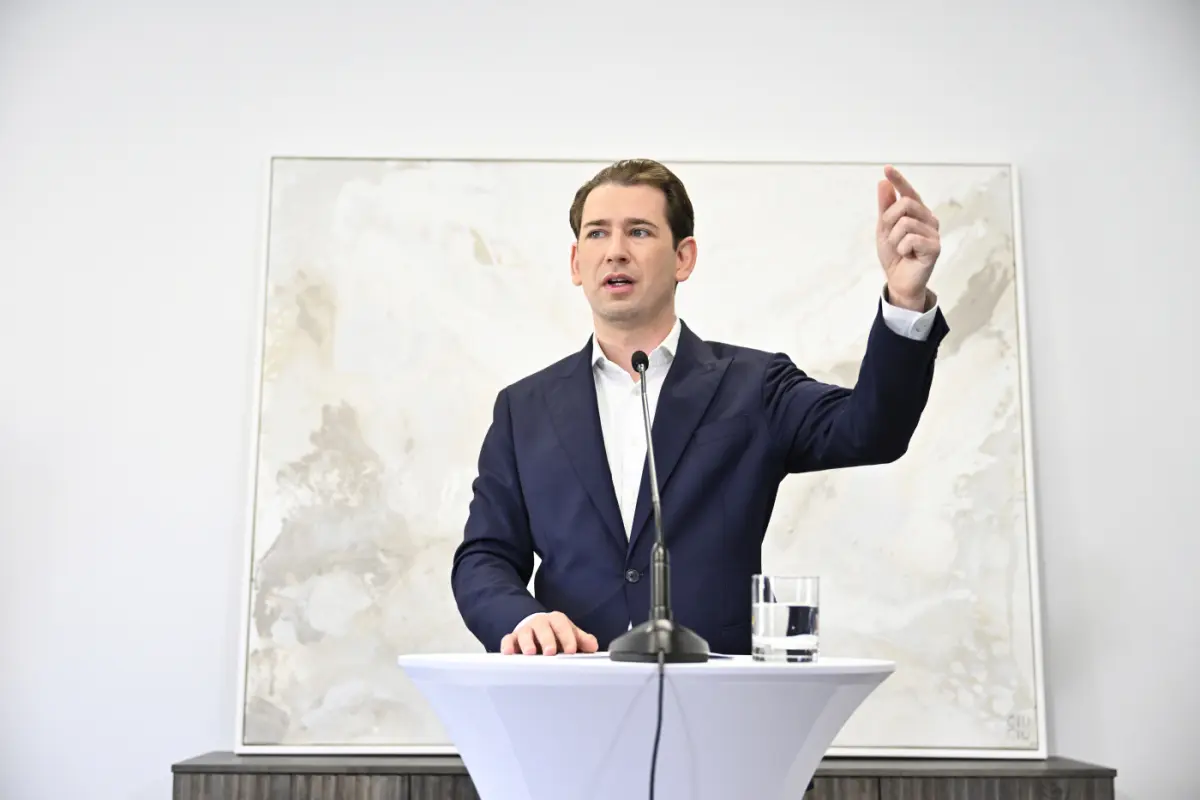 Sebastian Kurz bei einer Pressekonferenz am Dienstag