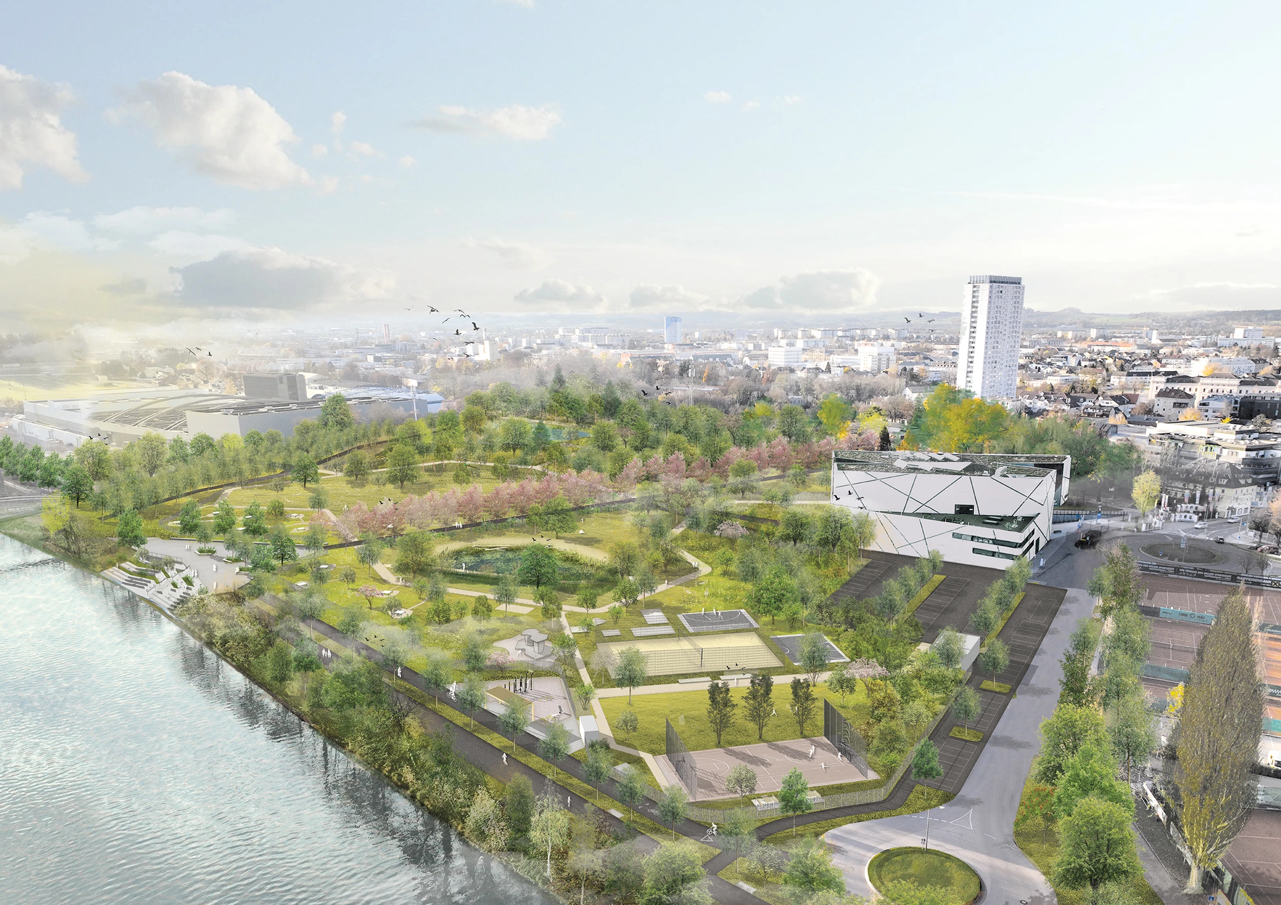 Neugestaltung des Welser Volksgartens: Österreichs größtes Entsiegelungsprojekt