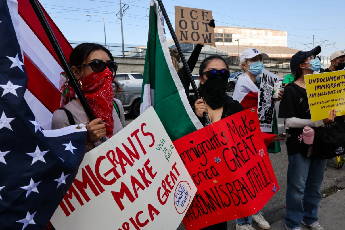 Proteste in Los Angeles gegen Razzien der US-Einwanderungsbehörde ICE