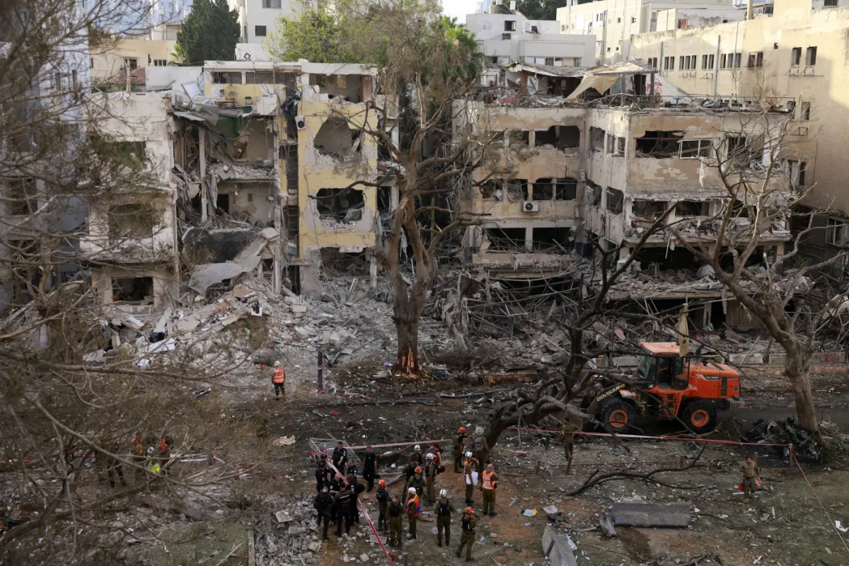Zerstörte Gebäude in Tel Aviv
