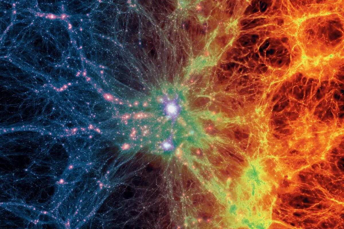 Galaxienhaufen sind durch langgestreckte Filamente verbunden