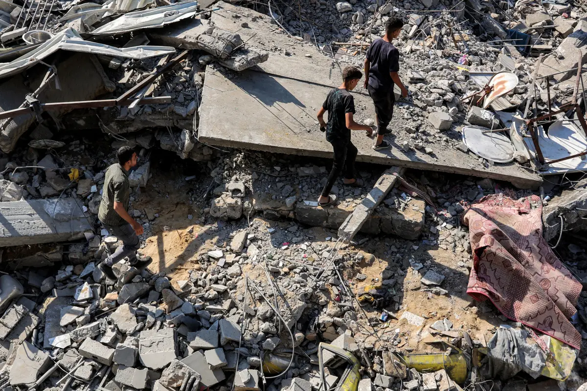 Zerstörte Häuser im Gazastreifen nach israelischen Angriffen