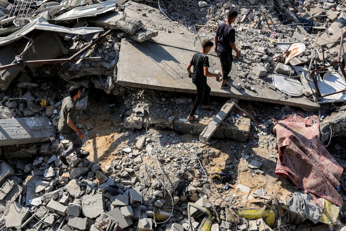 Zerstörte Häuser im Gazastreifen nach israelischen Angriffen