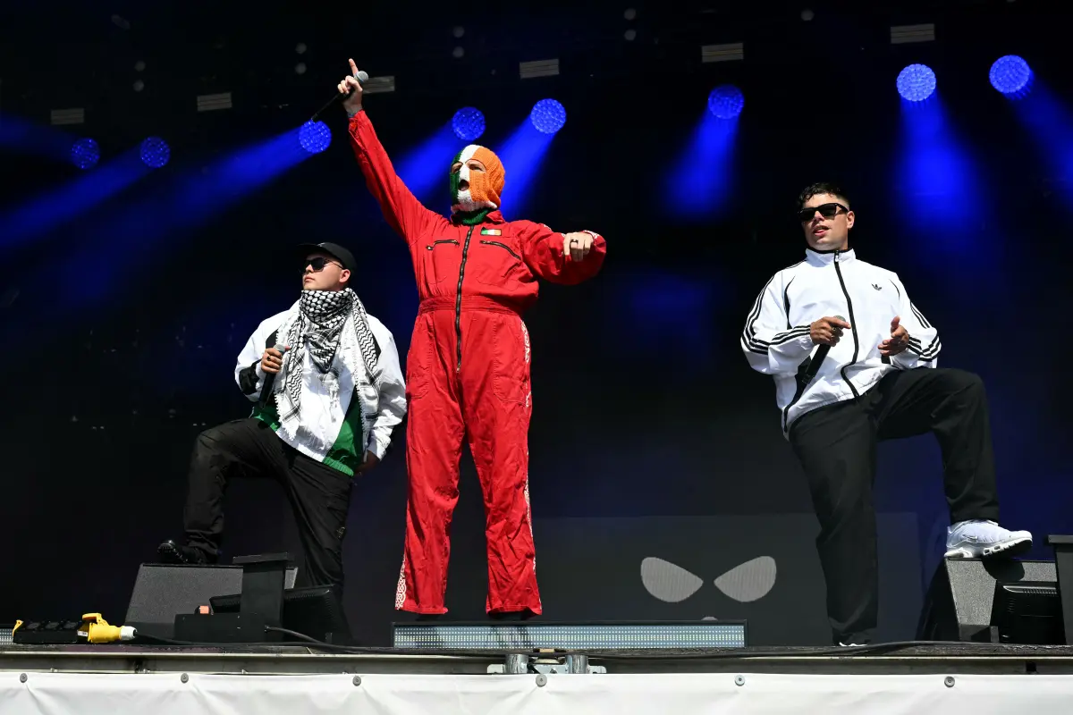 Auftritt von Kneecap beim Glastonbury-Festival