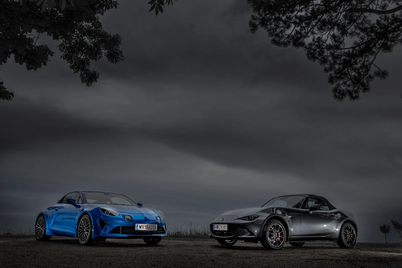 Test Alpine A110 und Mazda MX-5