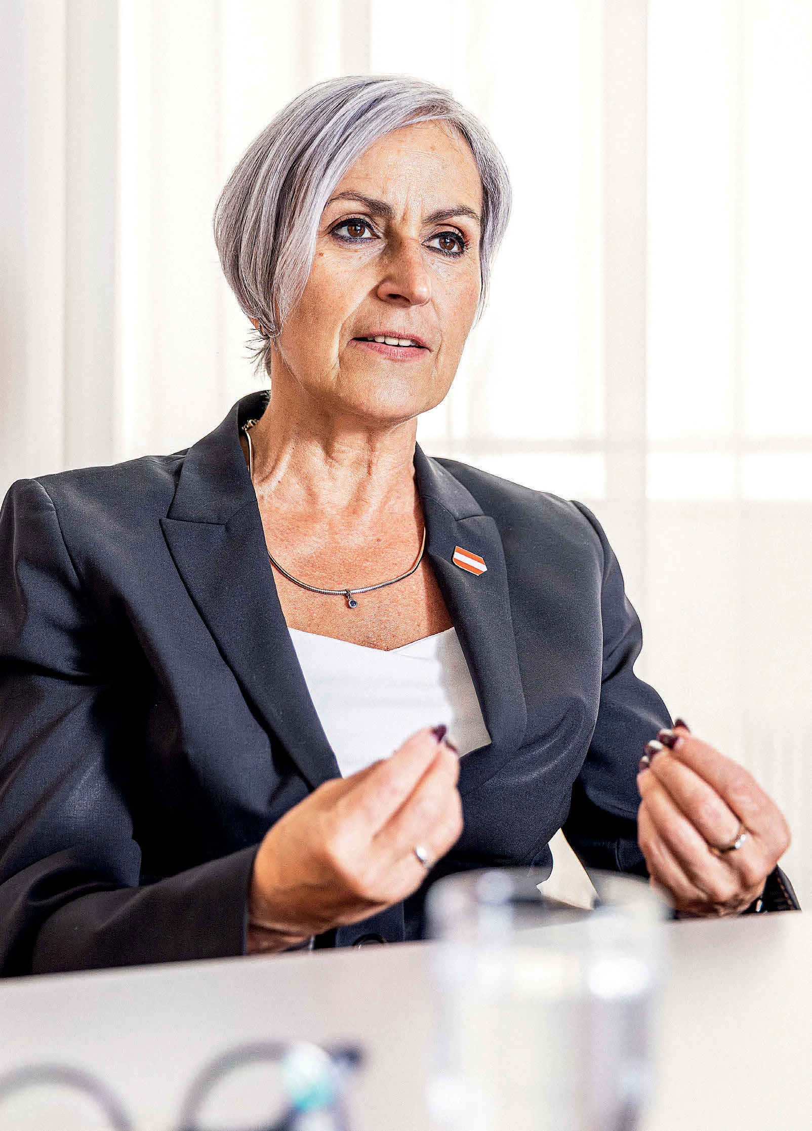 Justizministerin Anna Sporrer (SPÖ) im Interview mit trend.