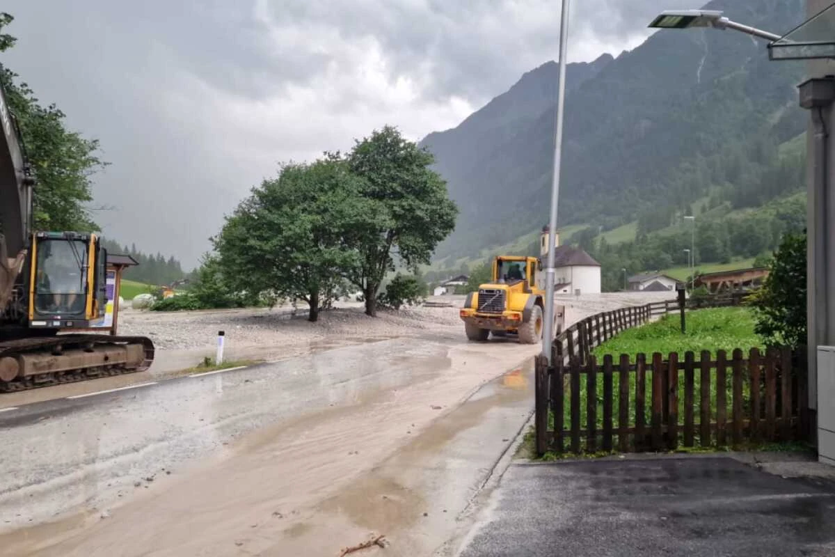 Im Tiroler Gschnitz bestand am 30. Juni die Gefahr von Muren