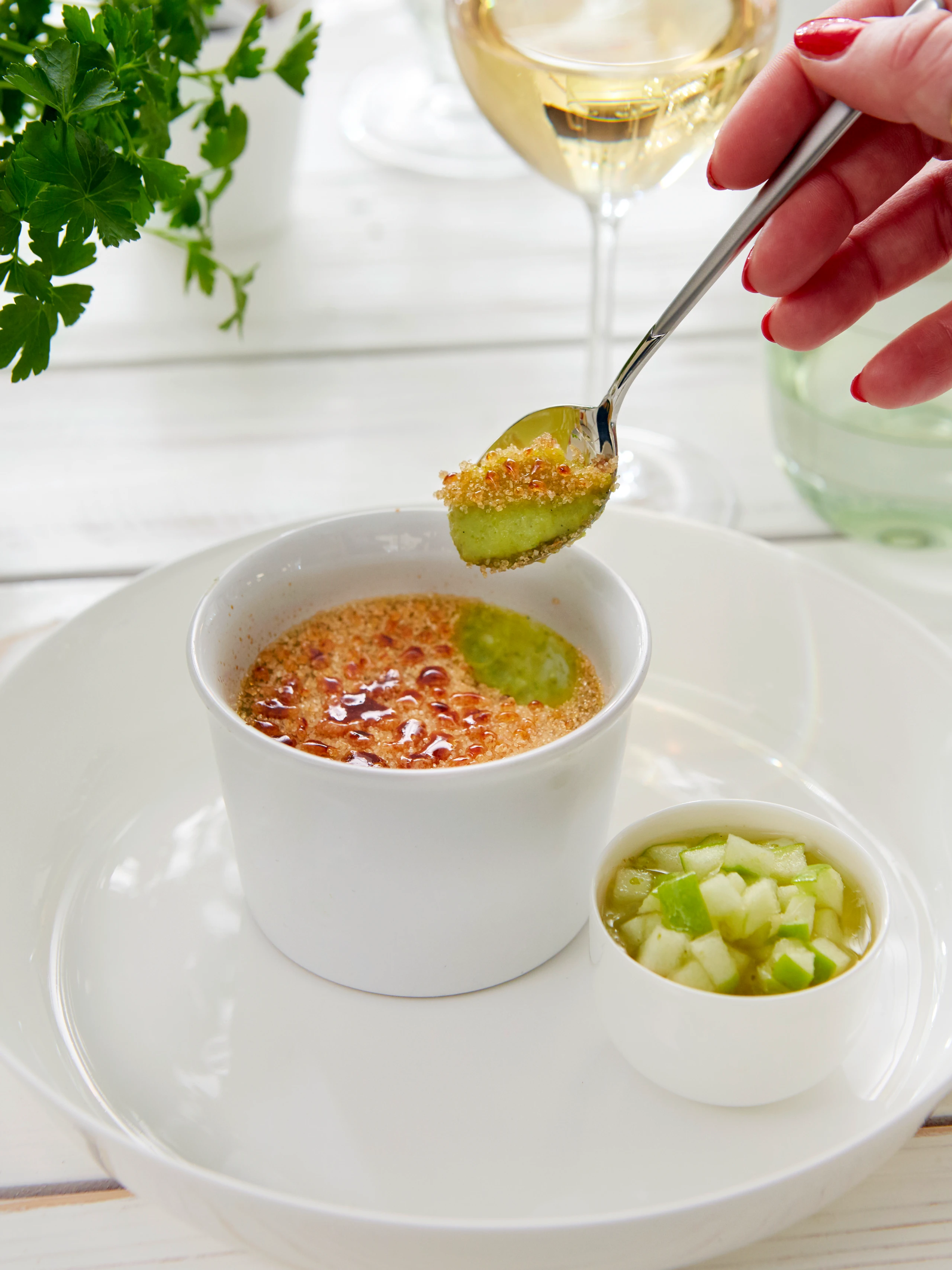 Marzipan-Pistazien Crème-brûlée