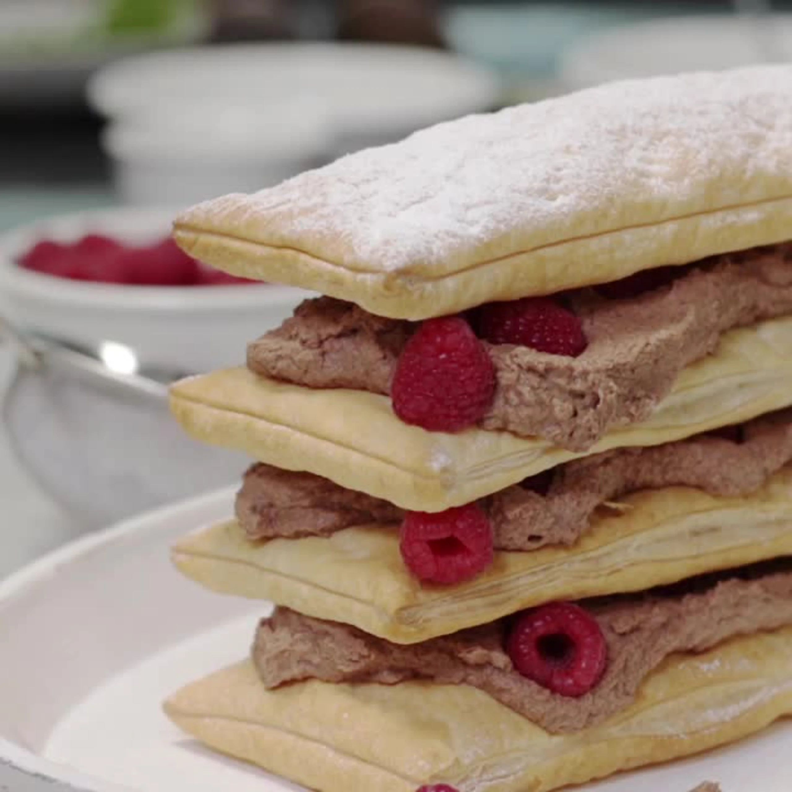 Mille-feuille mit Schokocreme