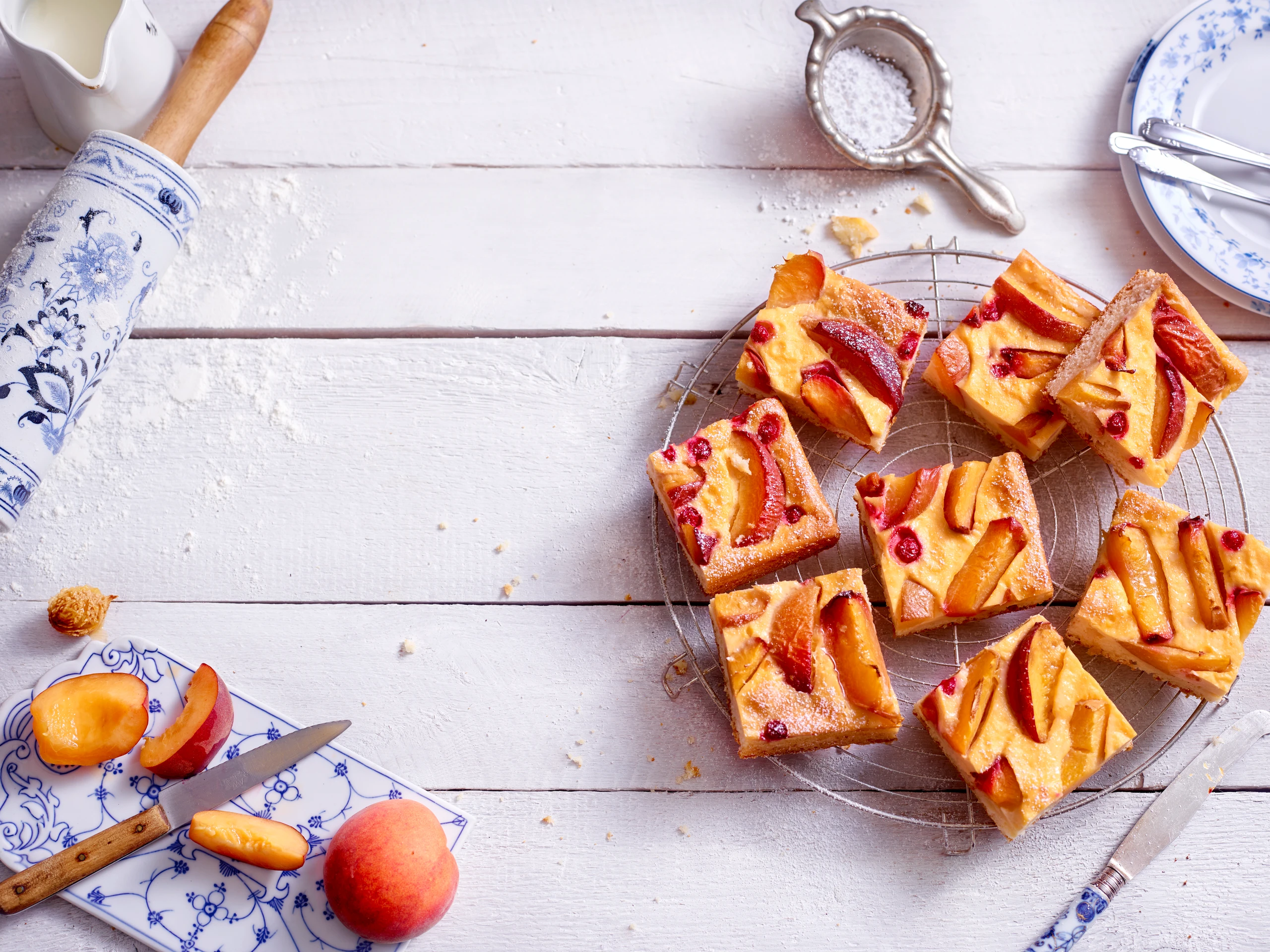 Pfirsich-Sauerrahmkuchen