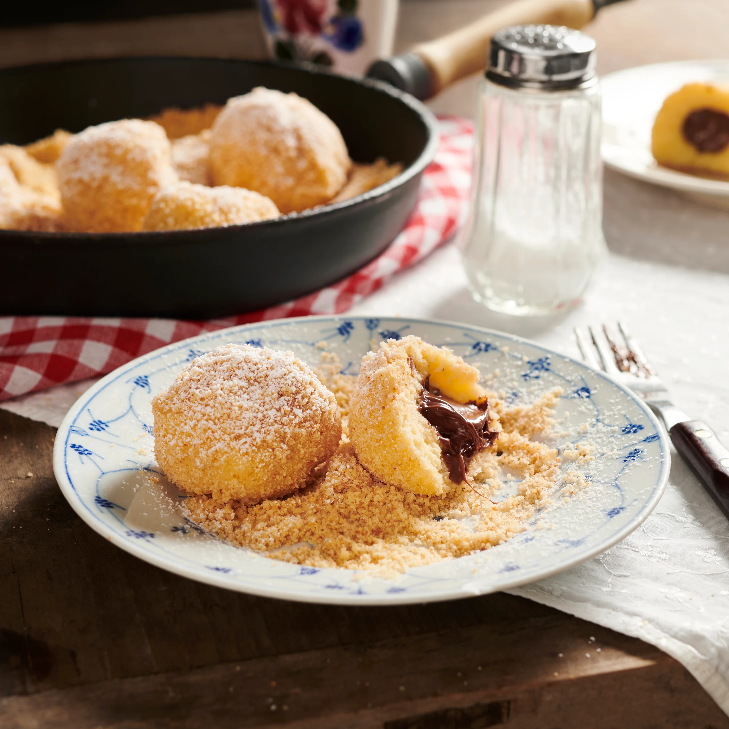 Topfen-Nougatknödel