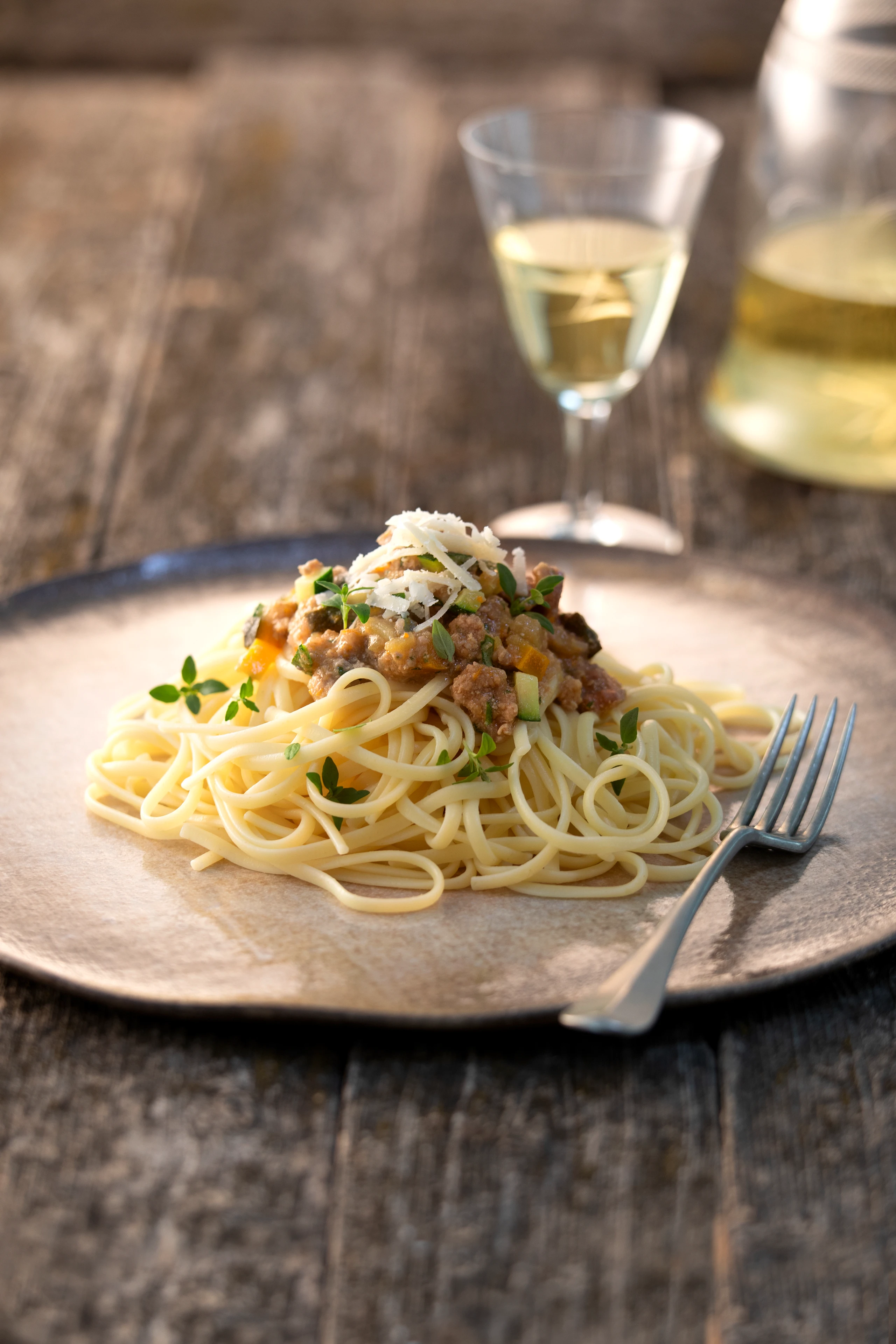 Spaghetti mit Kalbsbolognese