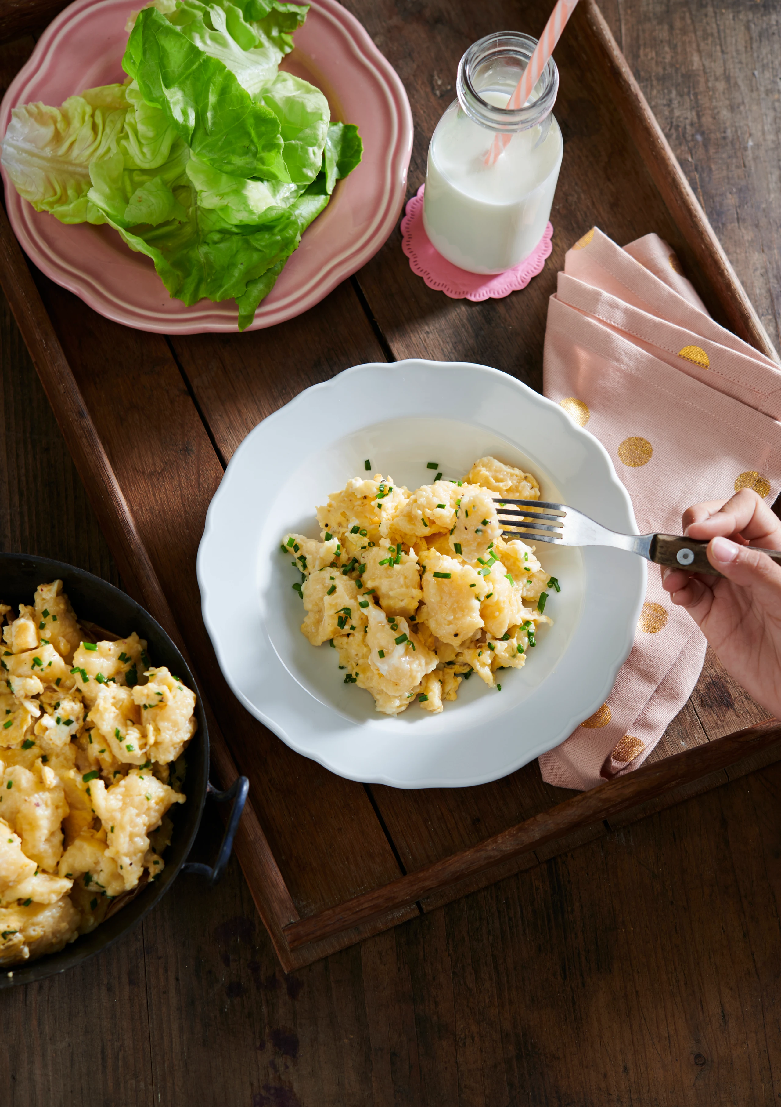 Eiernockerl mit grünem Salat