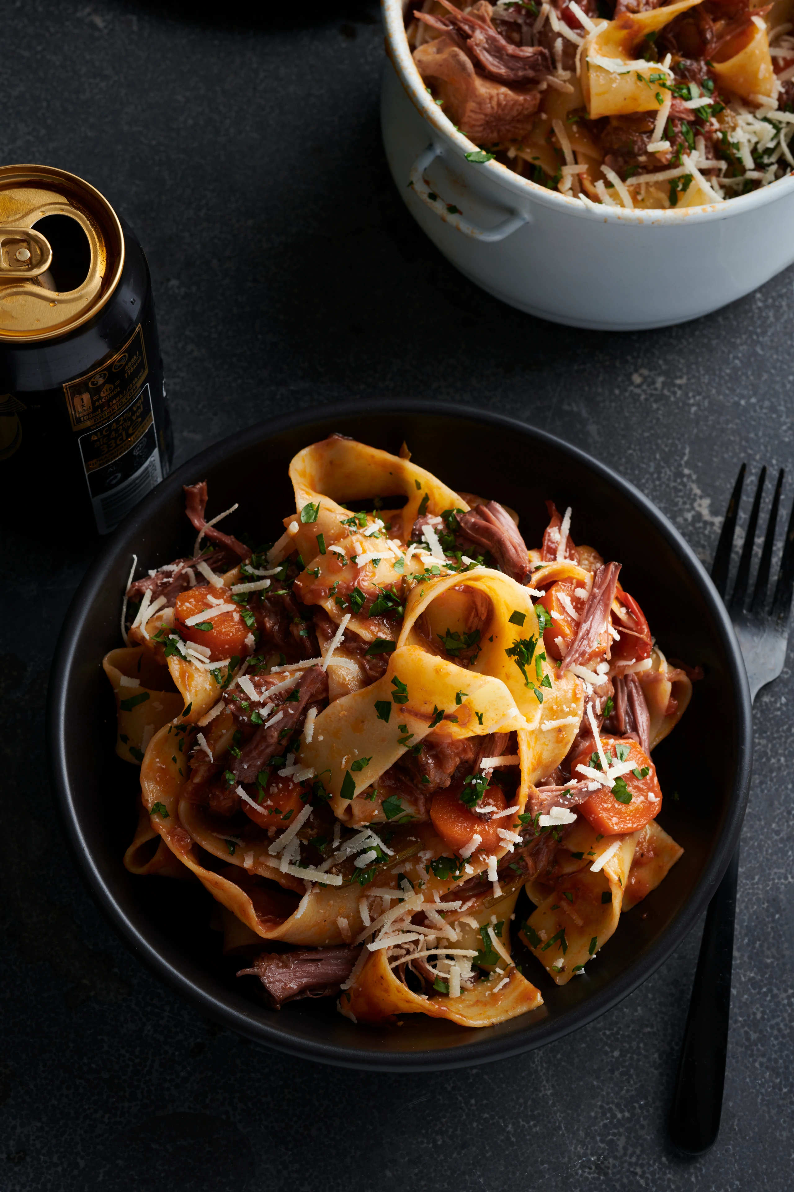 Ochsenschlepp-Ragout mit Pappardelle
