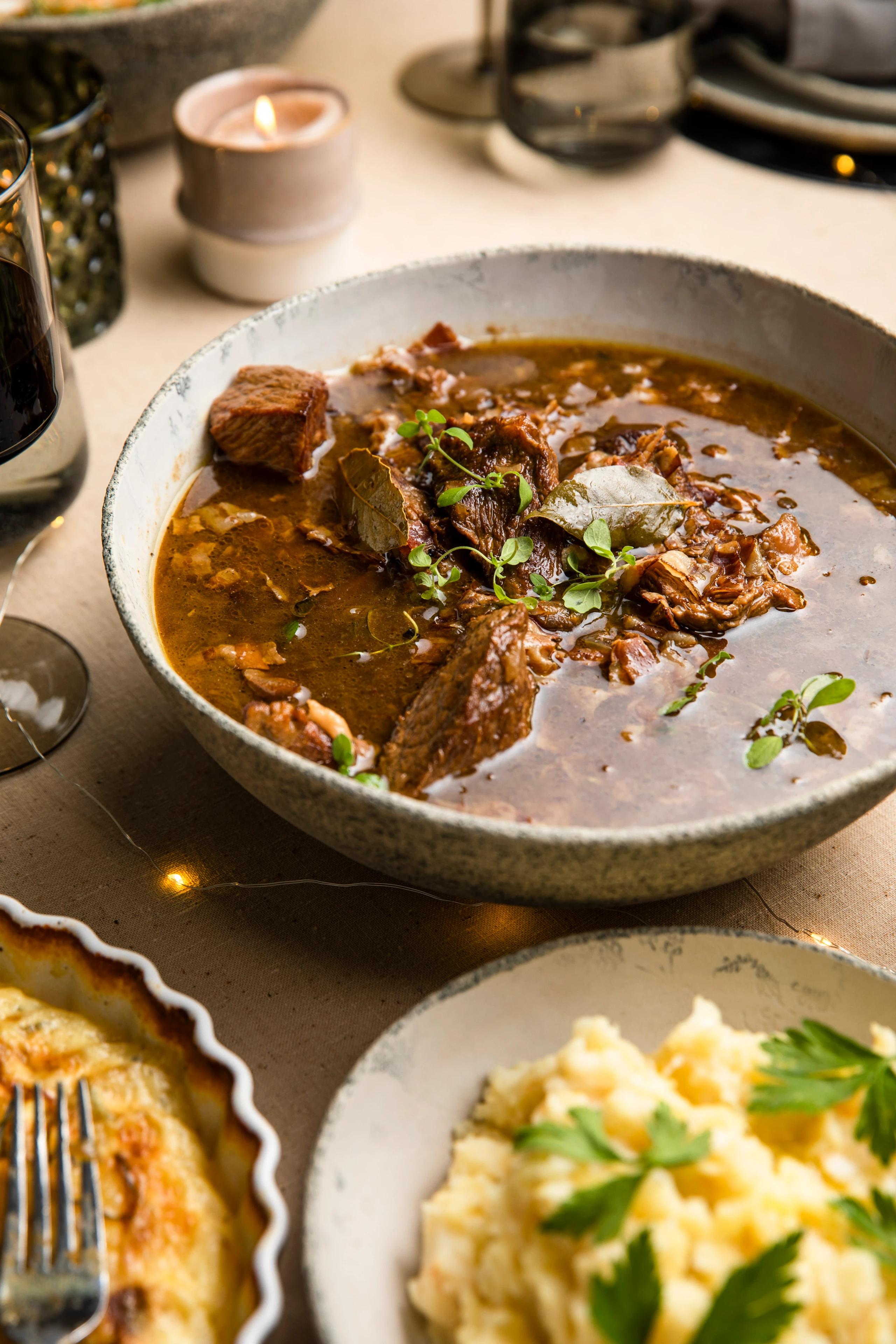 Rindsragout mit Selleriepüree