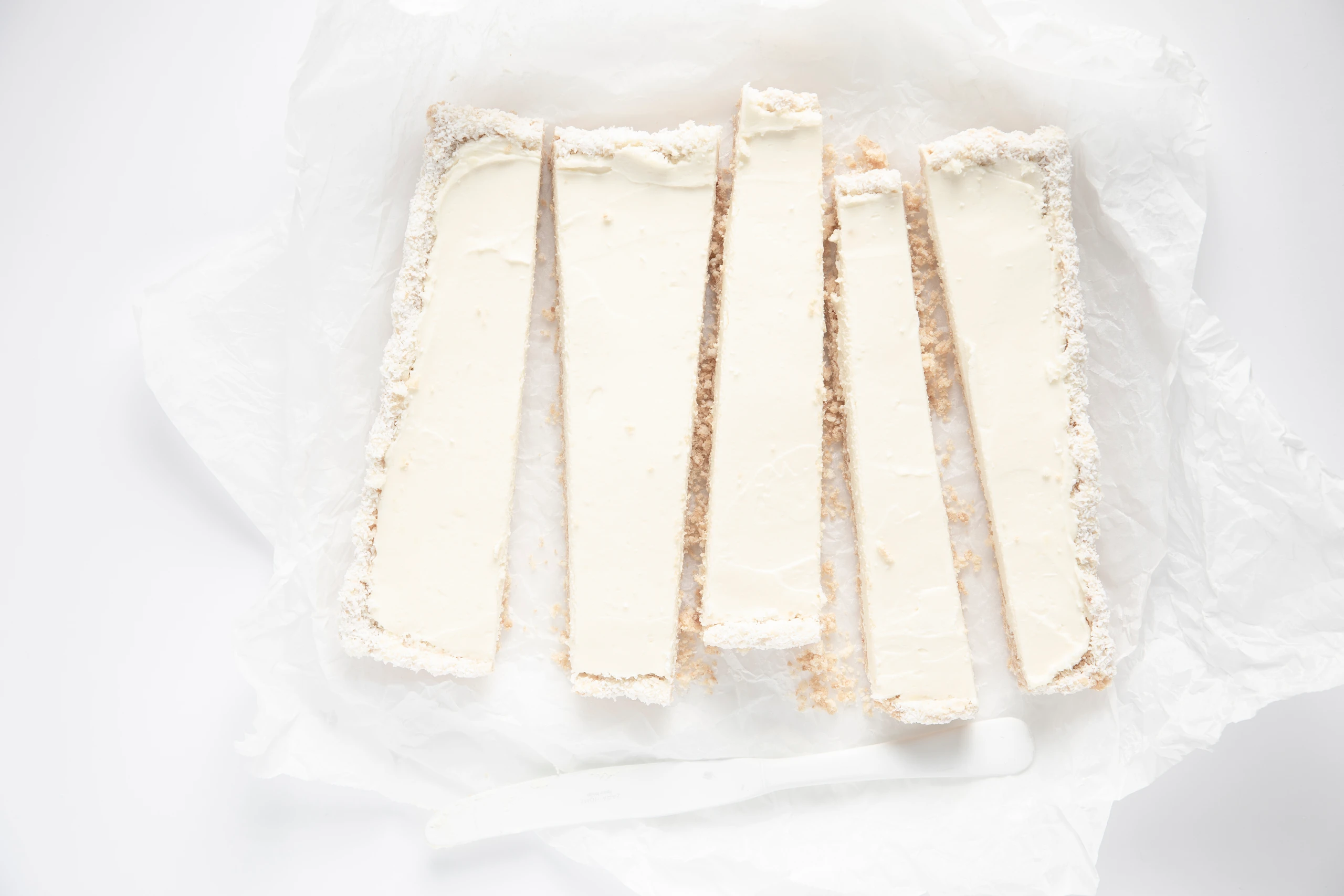 Weiße Schokotarte mit Kokos