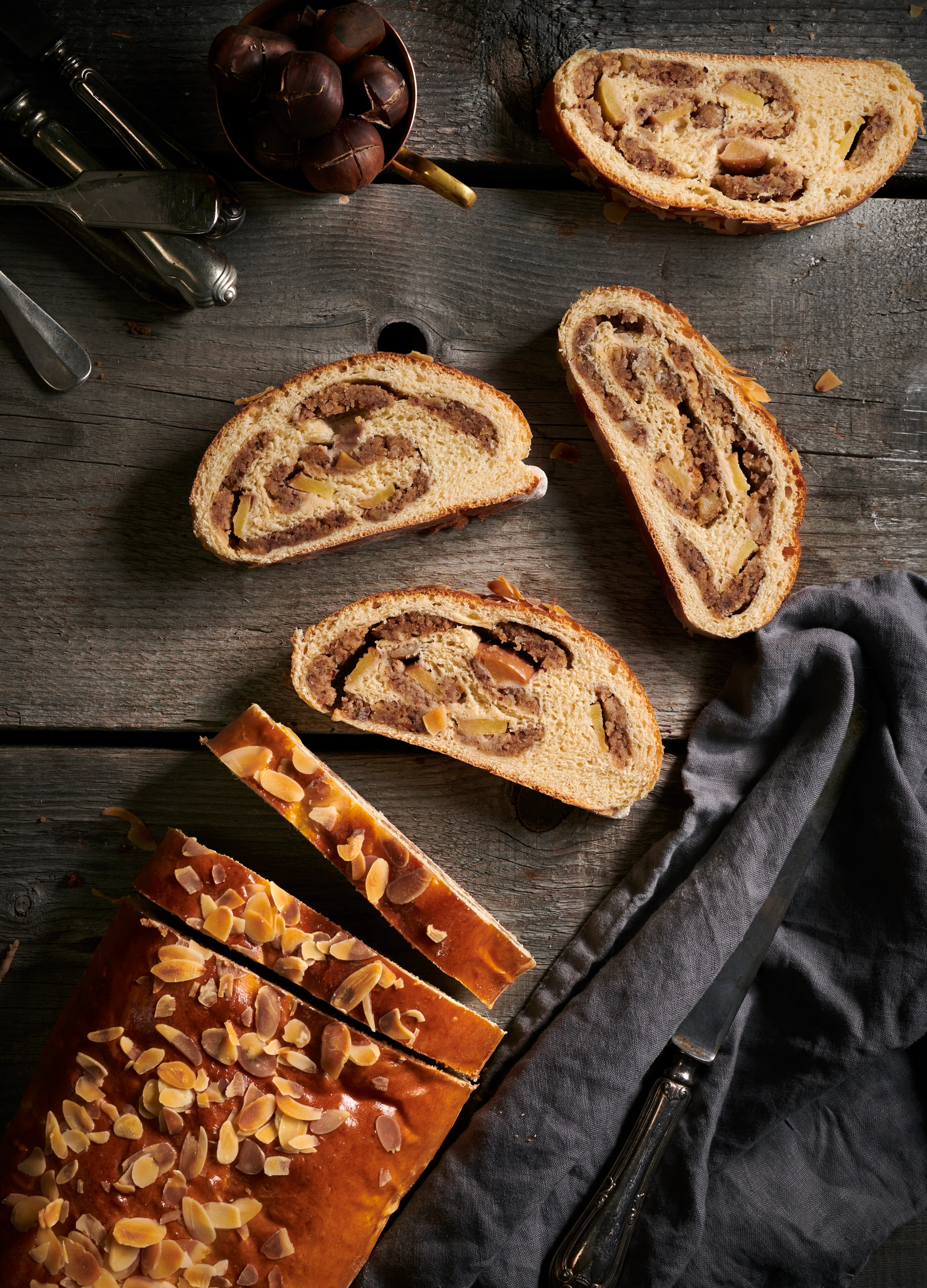 Maroni-Birnenstrudel