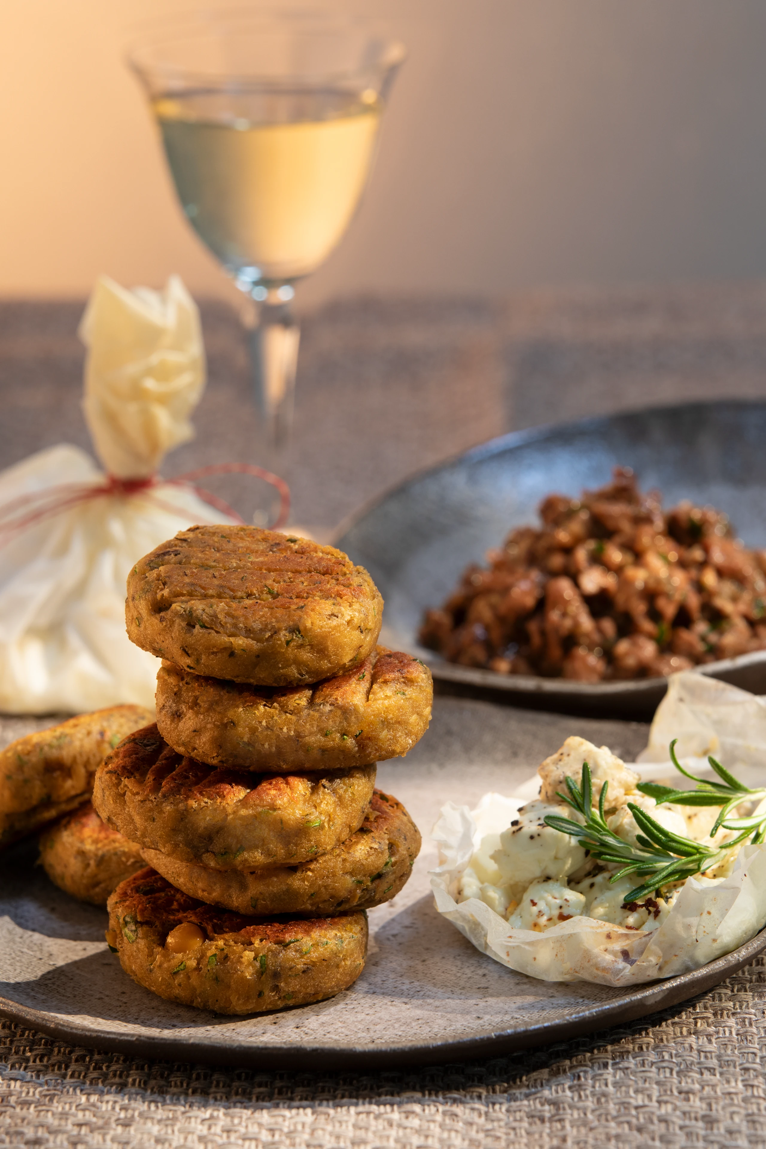 Kichererbsen-Melanzanilaibchen mit Lammragout