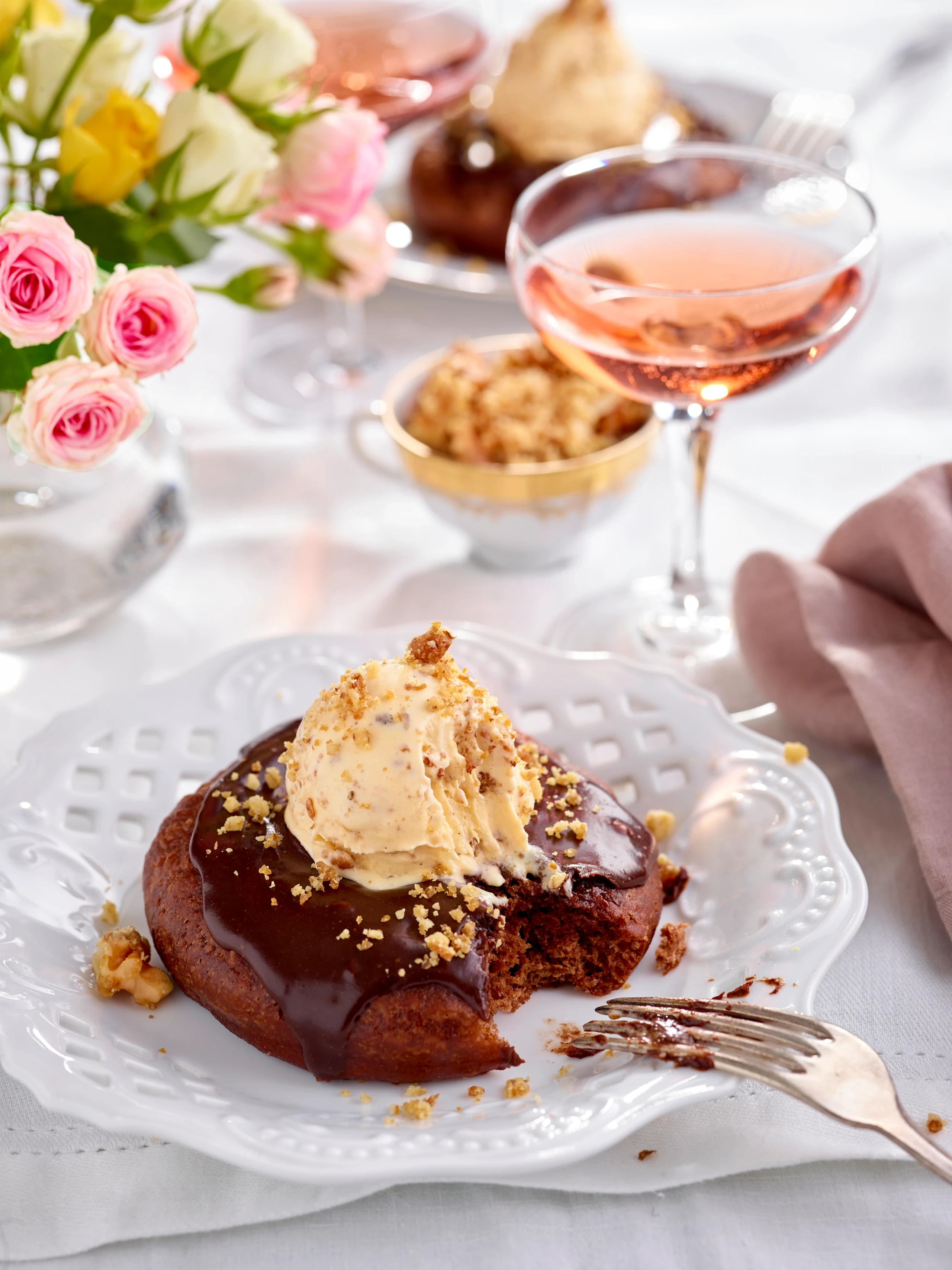 Schokoringerl mit Krokanteis