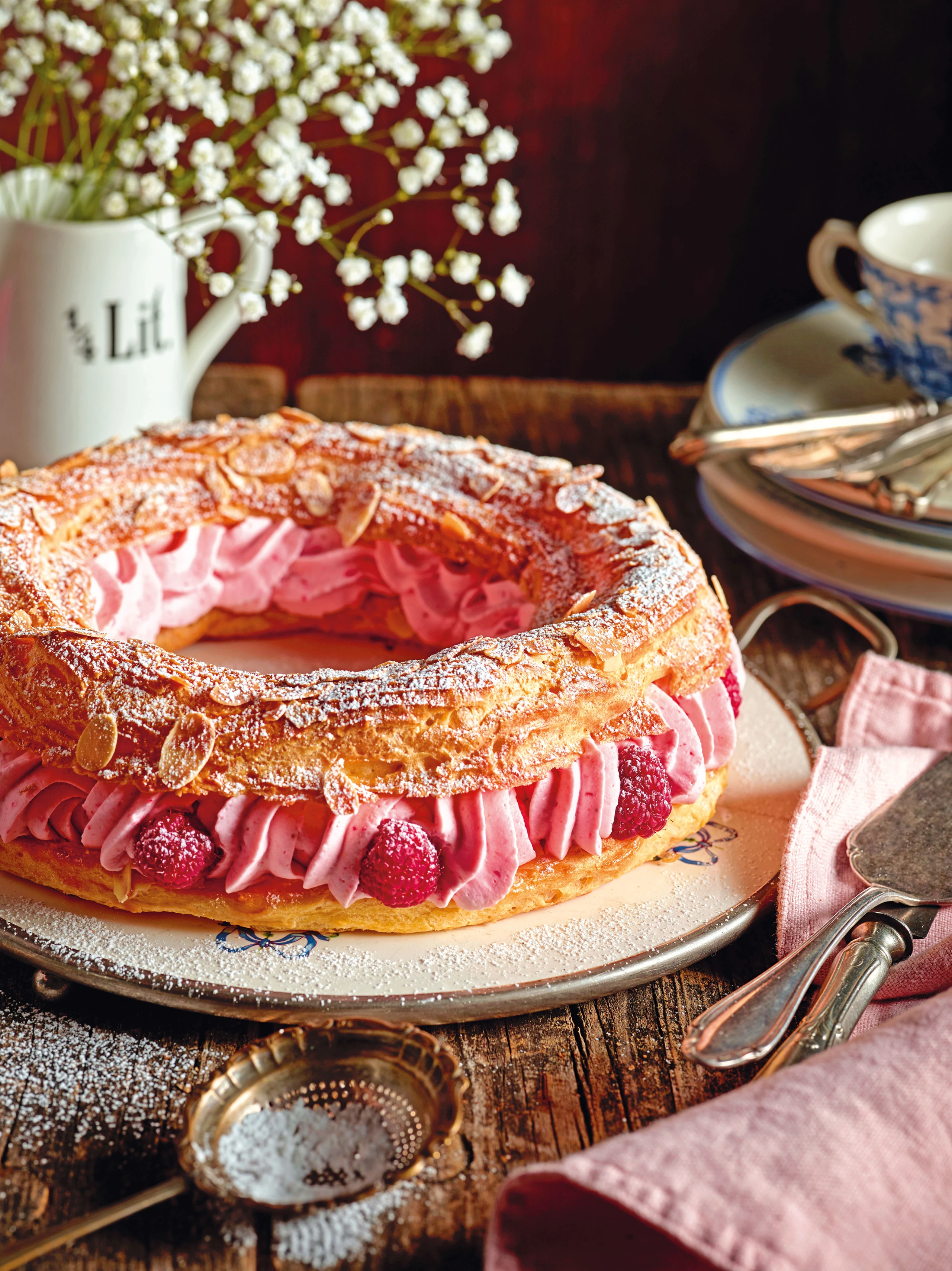 Paris-Brest mit Himbeercreme