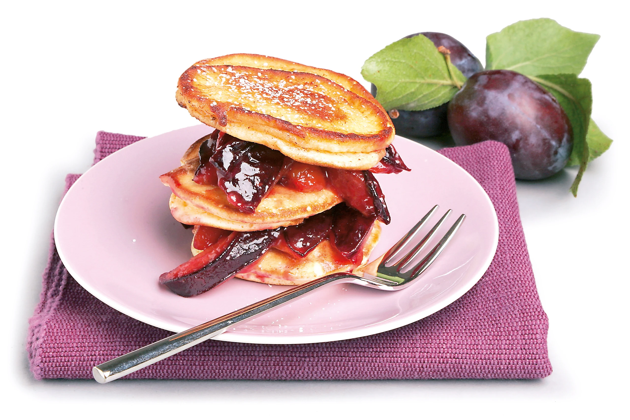 Rahmdalken mit Karamell-Zwetschken