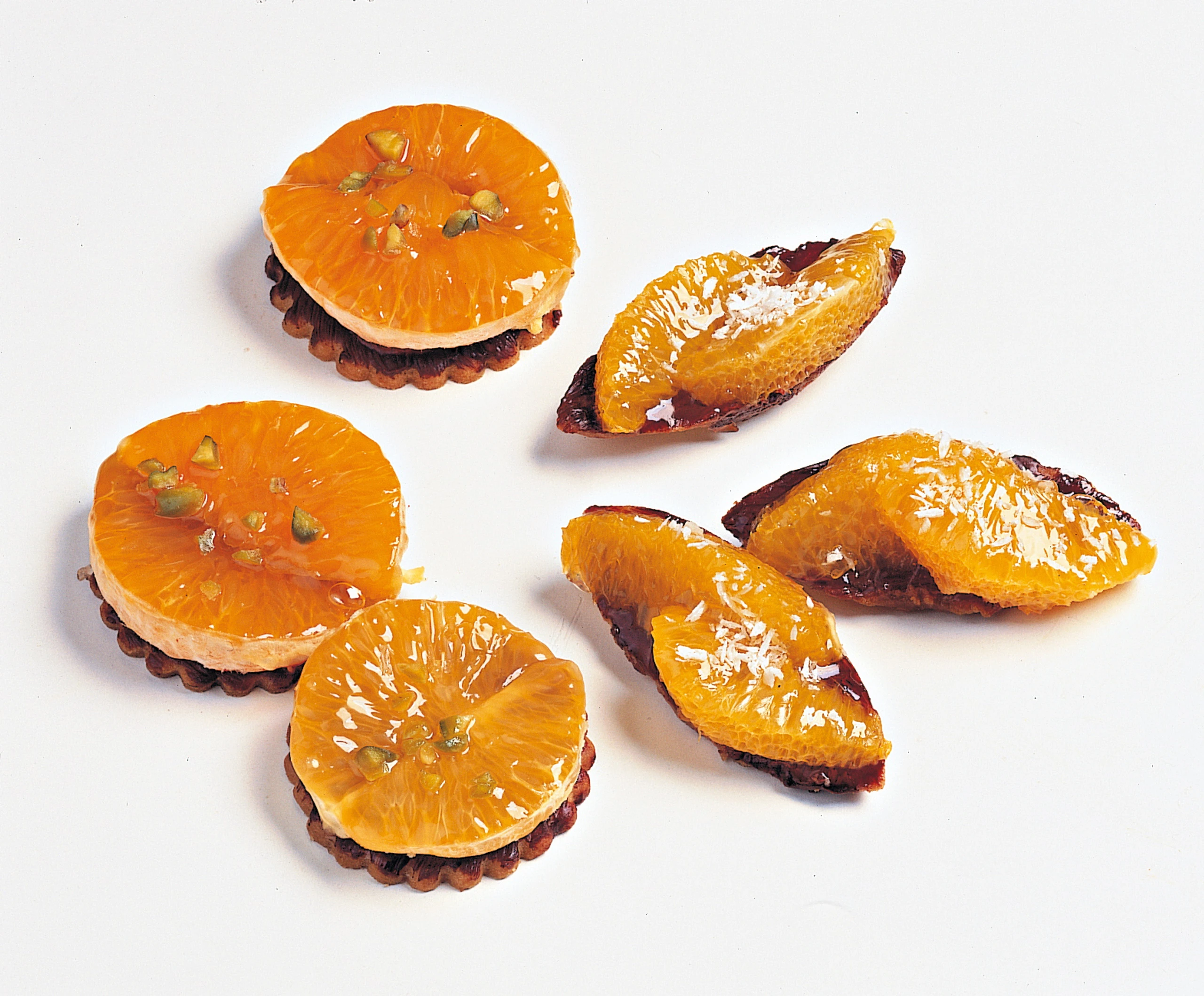 Petits Fours mit Orangen und Mandarinen