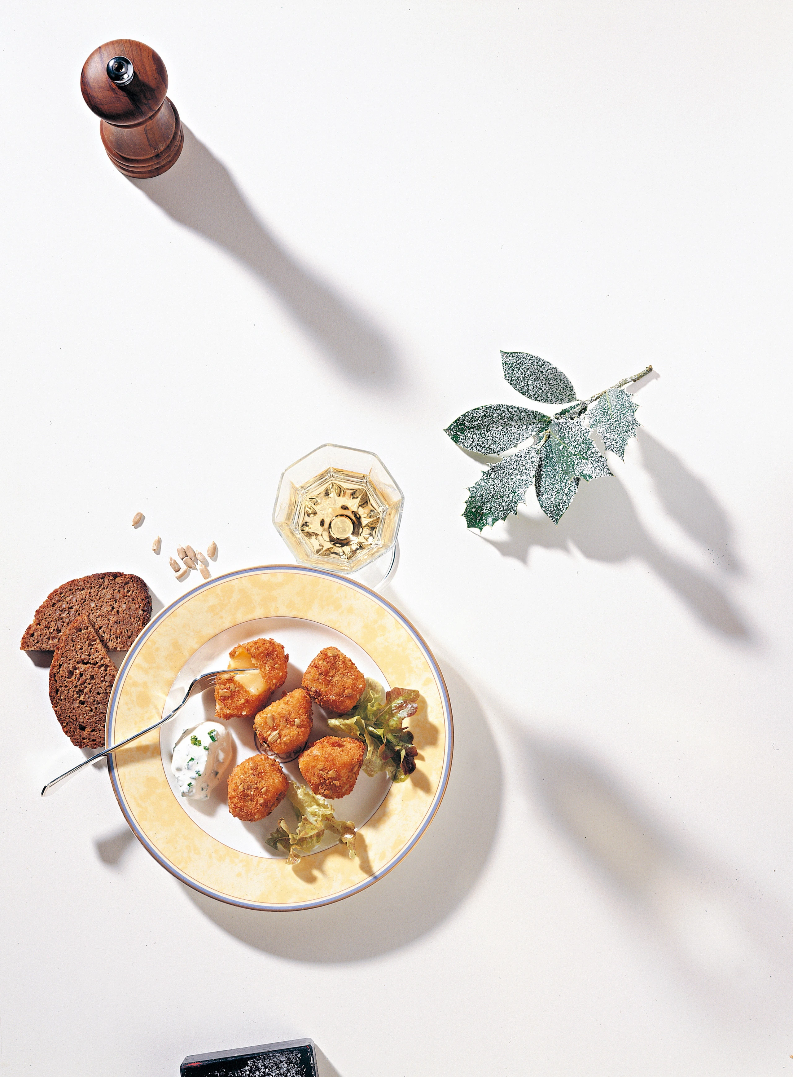 Gebackene Käsewürfel