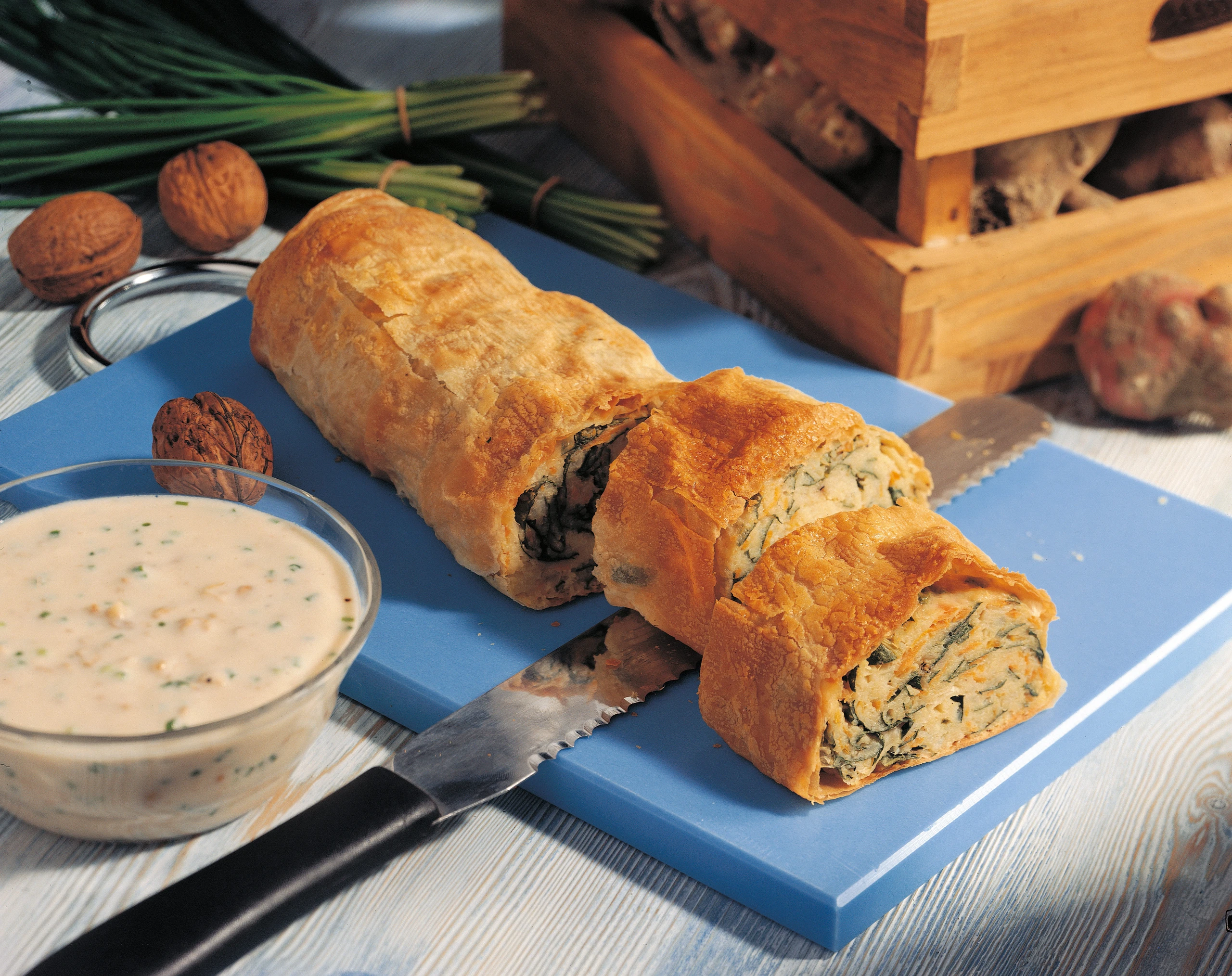 Topinambur-Gemüsestrudel