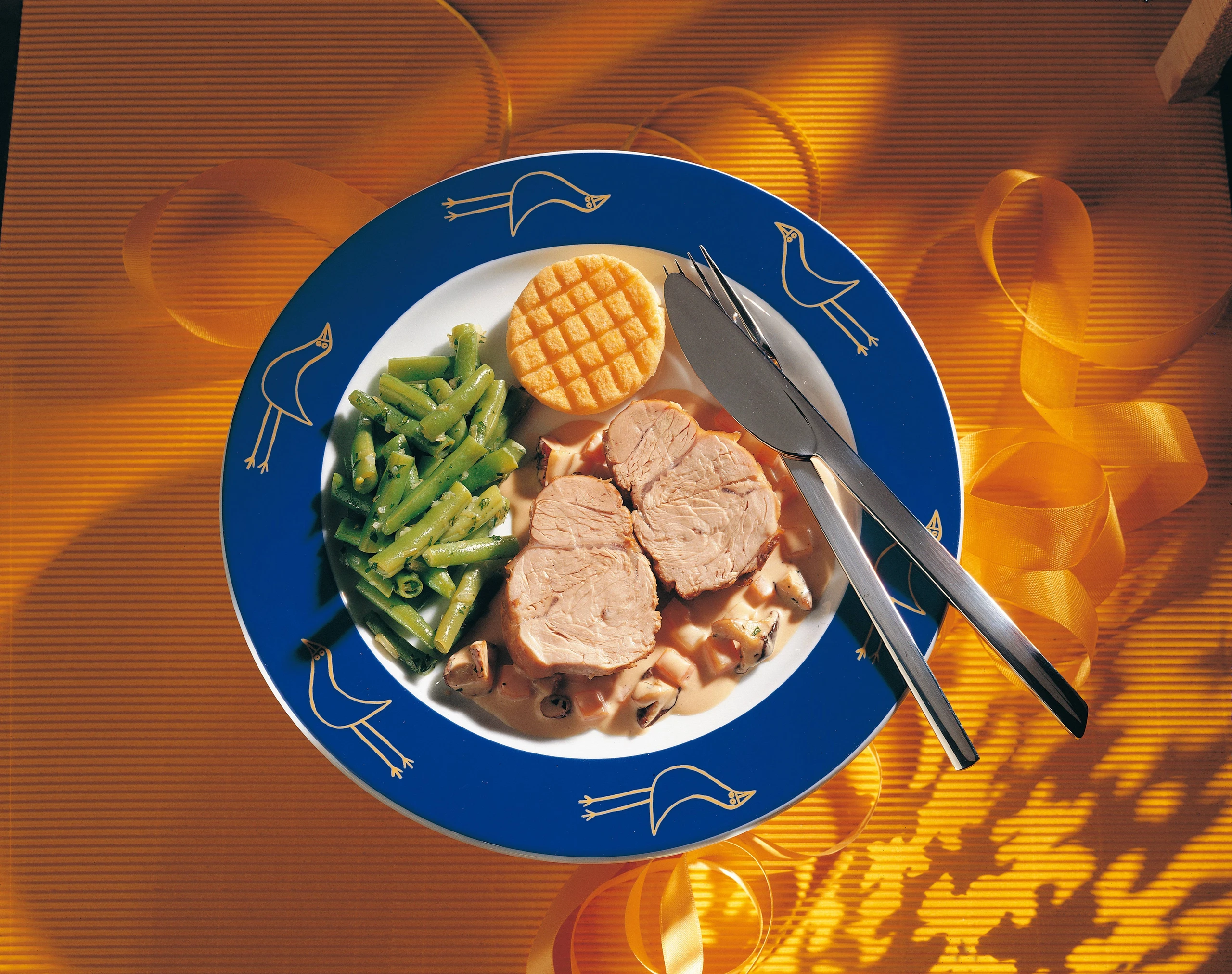 Kalbsvögerl mit Gemüse und Schwammerl