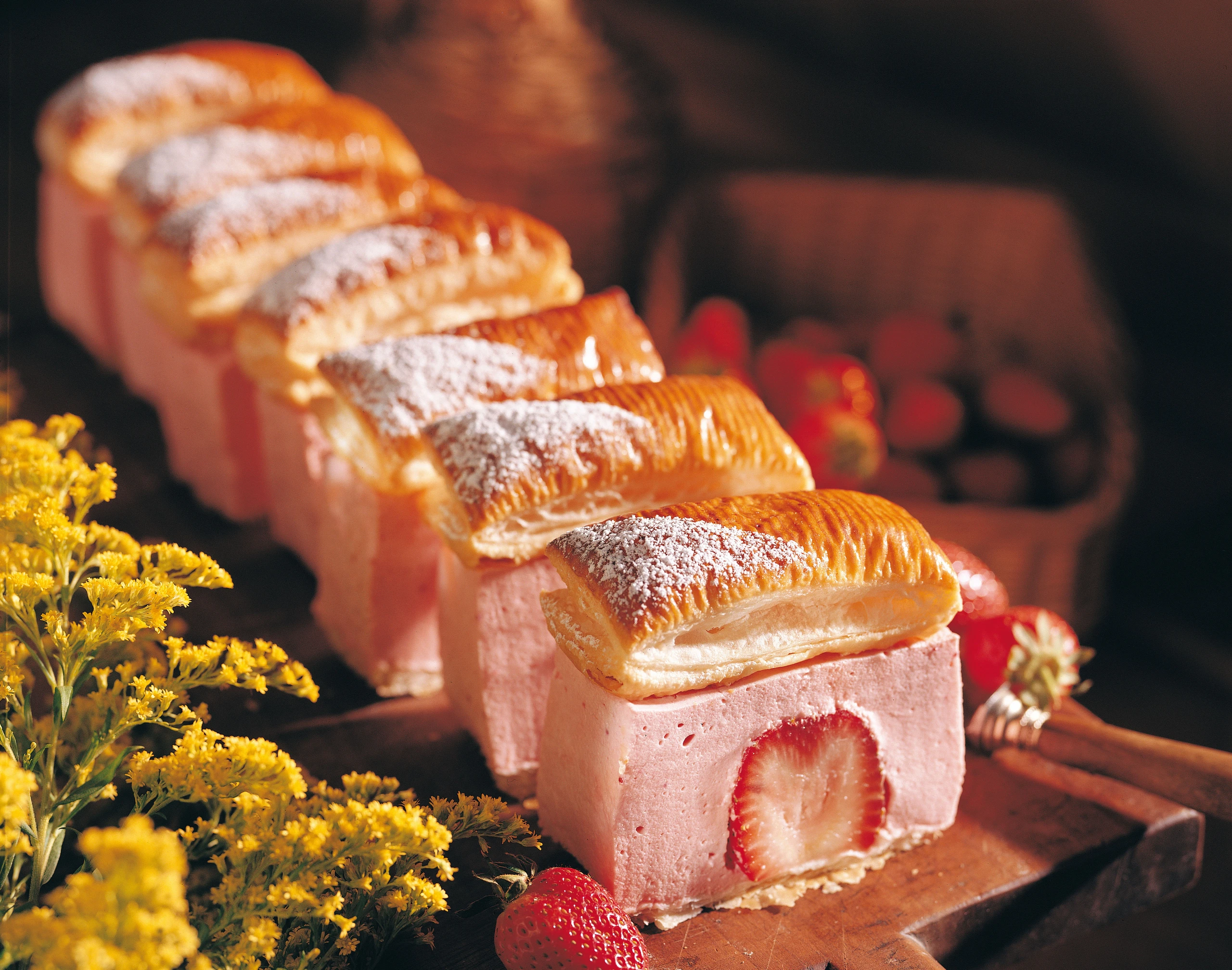 Erdbeer-Cremeschnitten