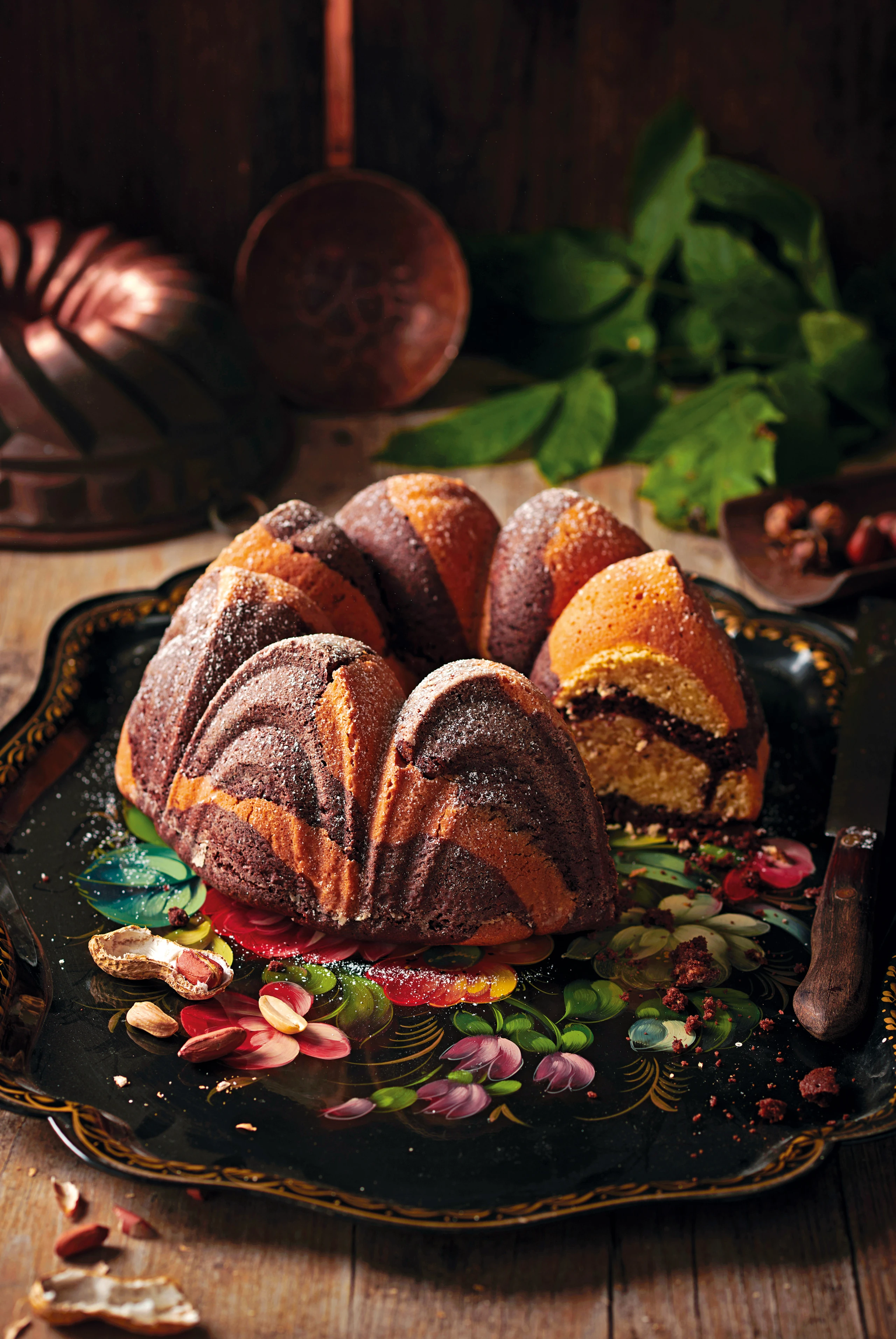 Erdnussbutter-Marmor-Gugelhupf