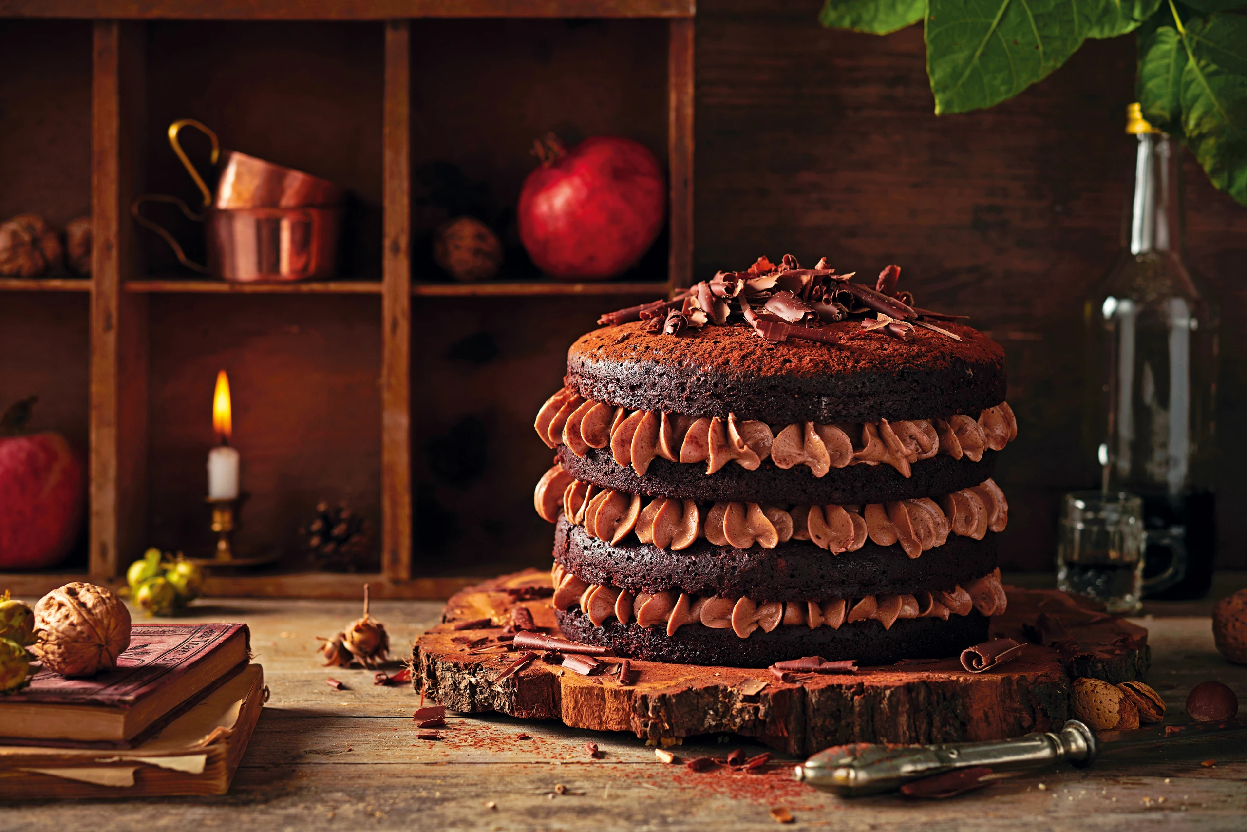 Kaffee-Torte mit Nougat-Frischkäsecreme