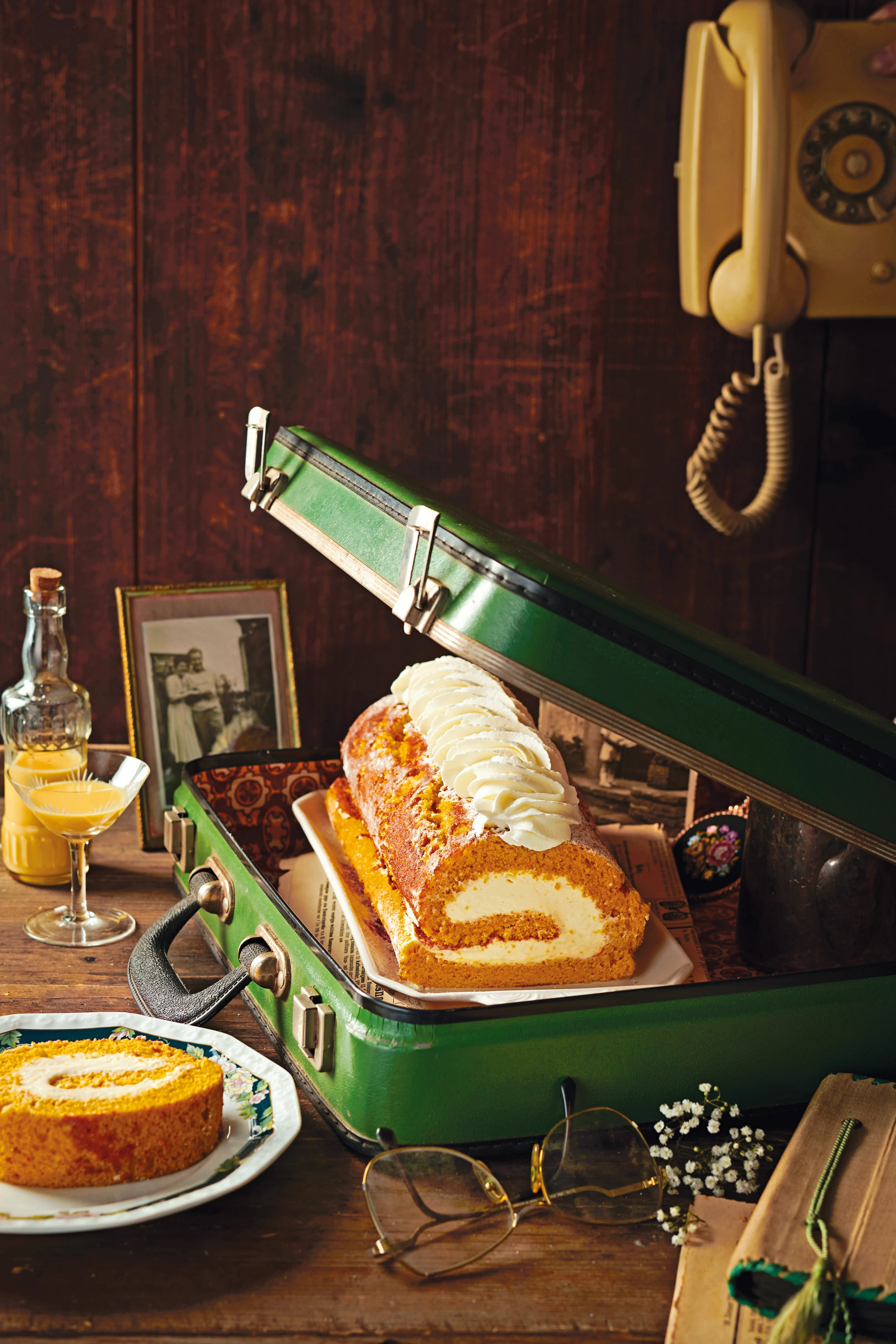 Biskuitroulade mit Eierlikör