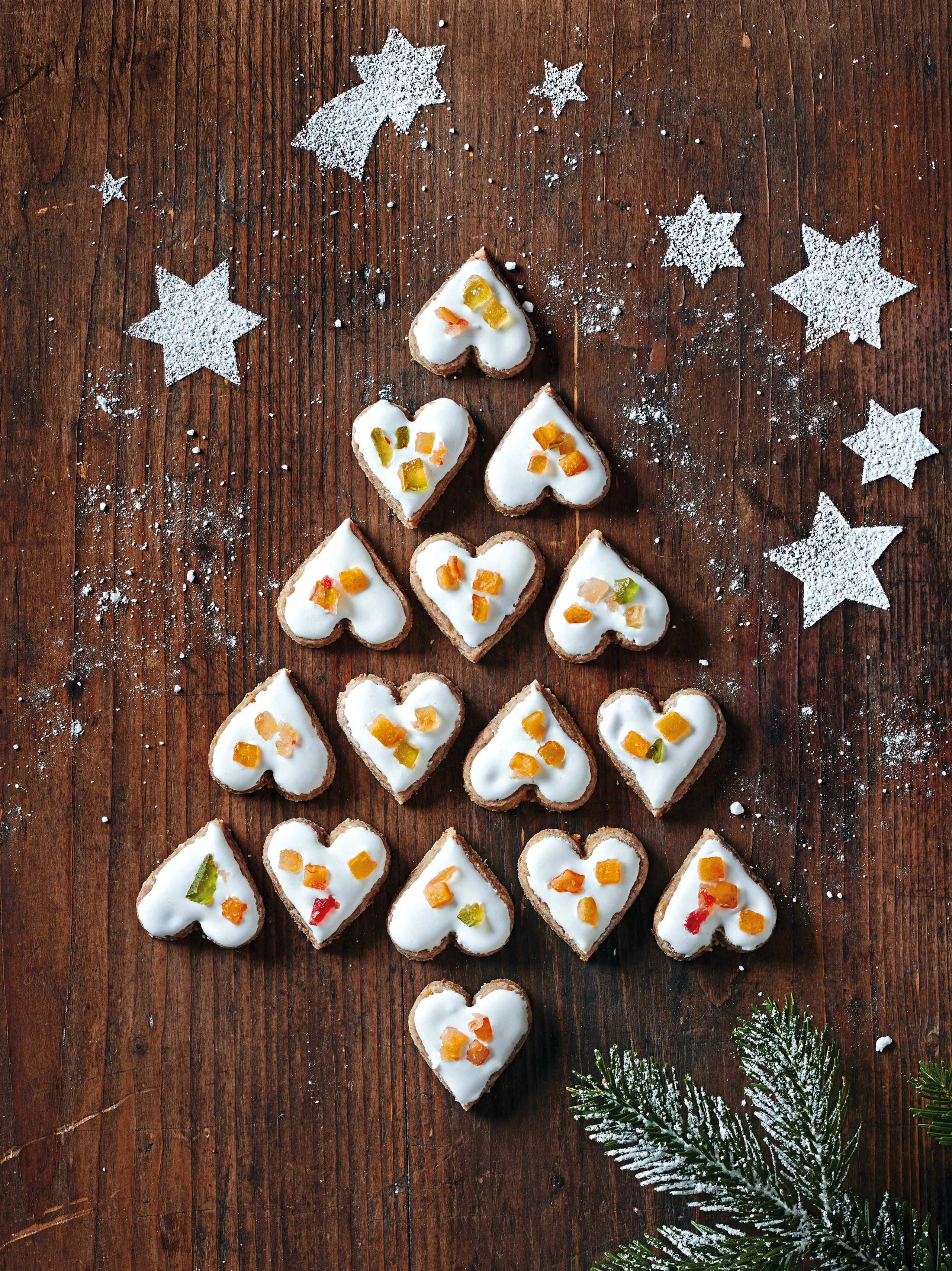 Orangen-Mandelherzen