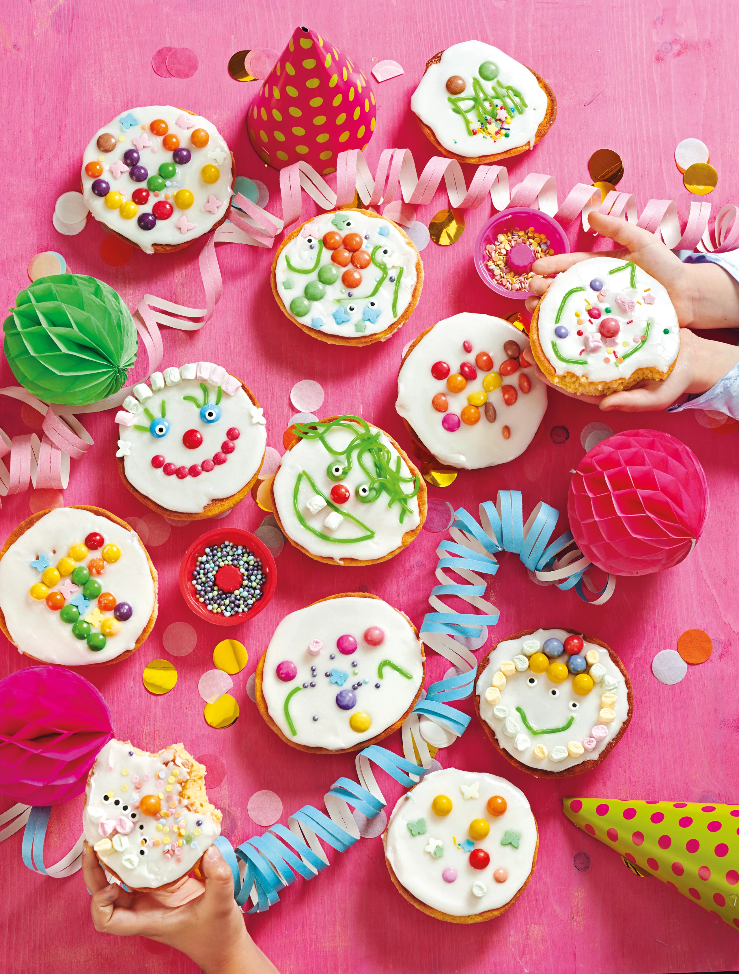 Kunterbunte Faschings-Cookies