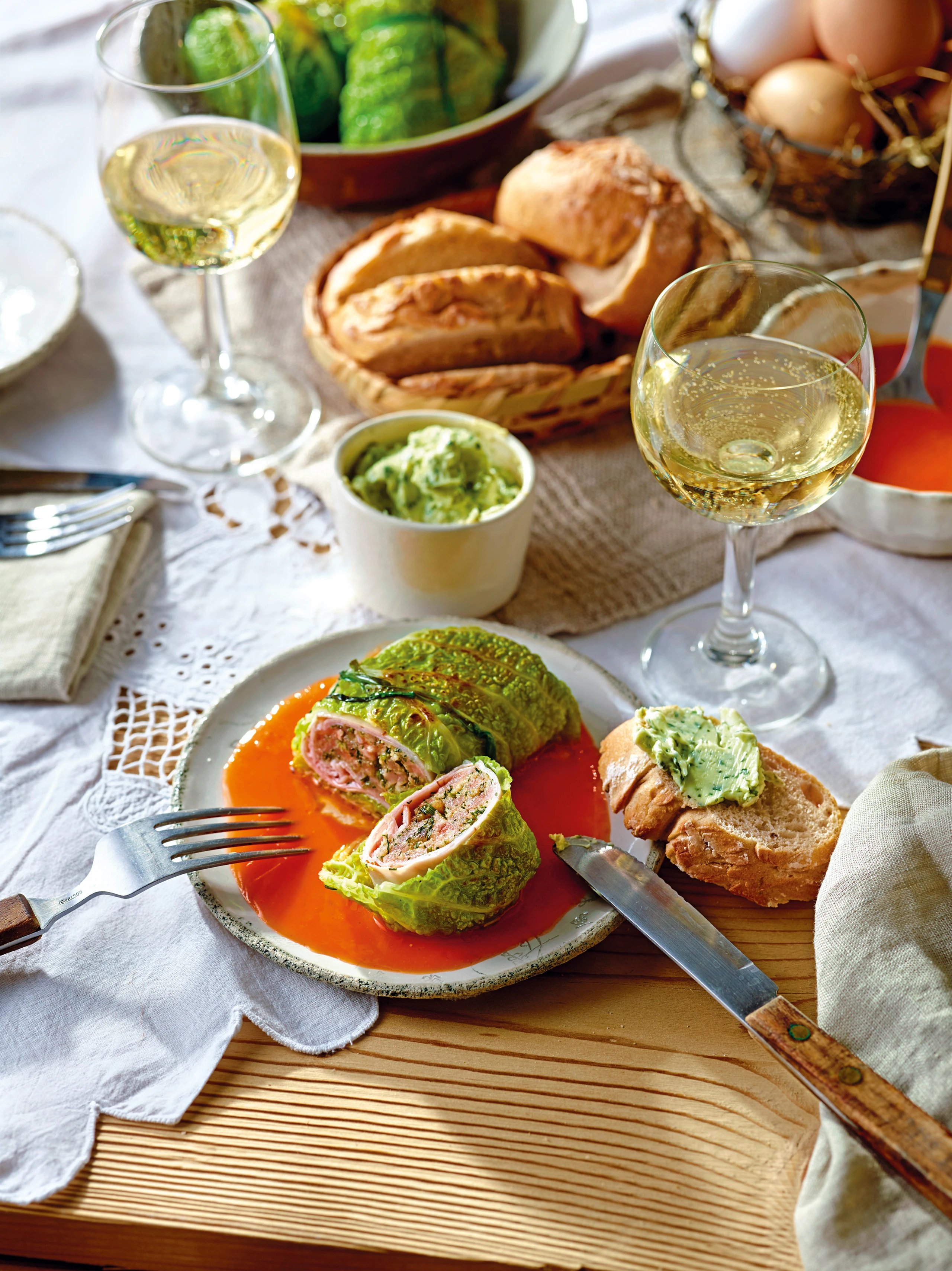 Surf & Turf mit Schinken und Lachsforelle