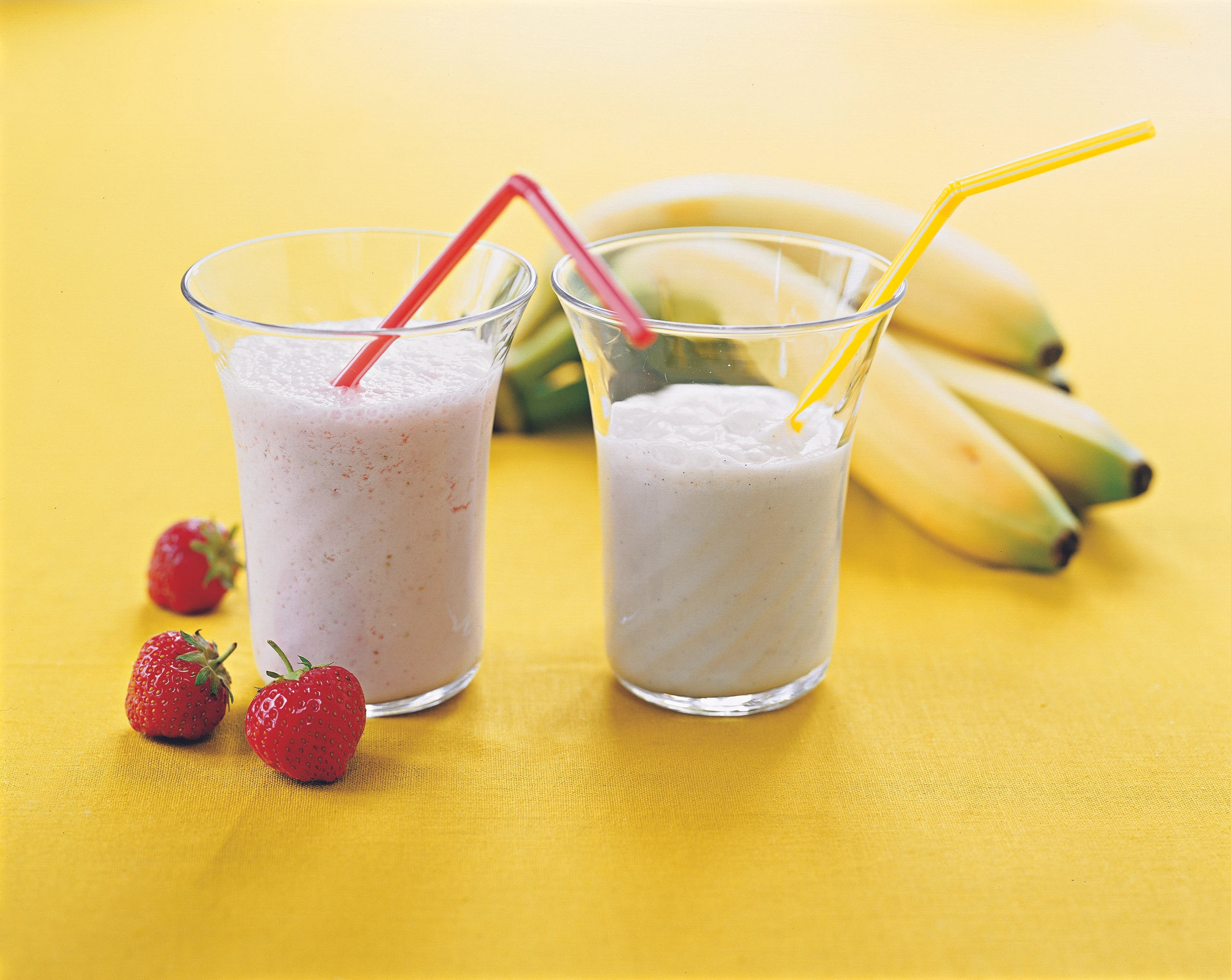 Shakes mit Erdbeeren und Banane