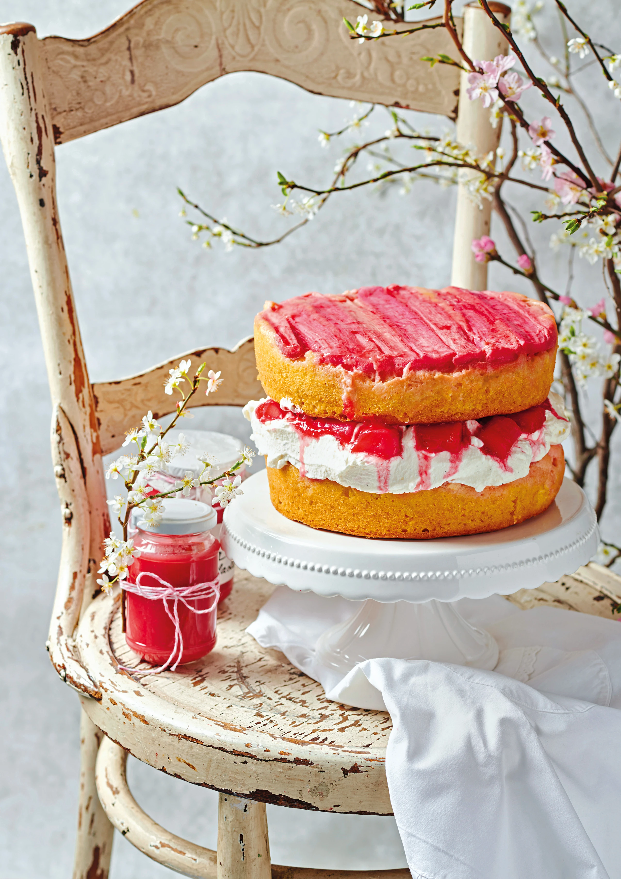 Gestürzte Rhabarbertorte