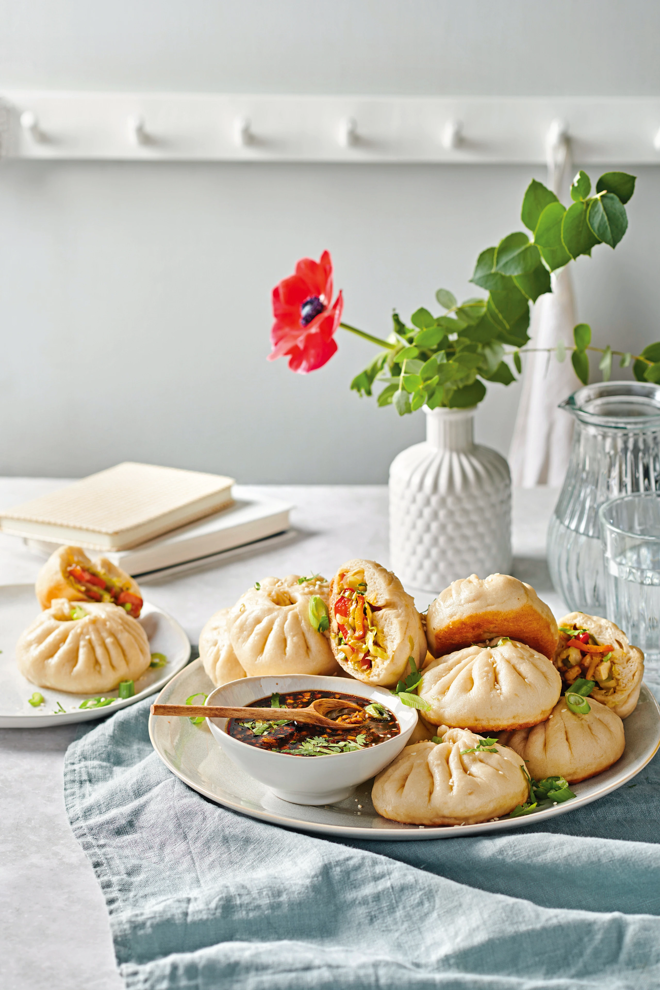 Flaumige Gemüsetascherl mit Räuchertofu