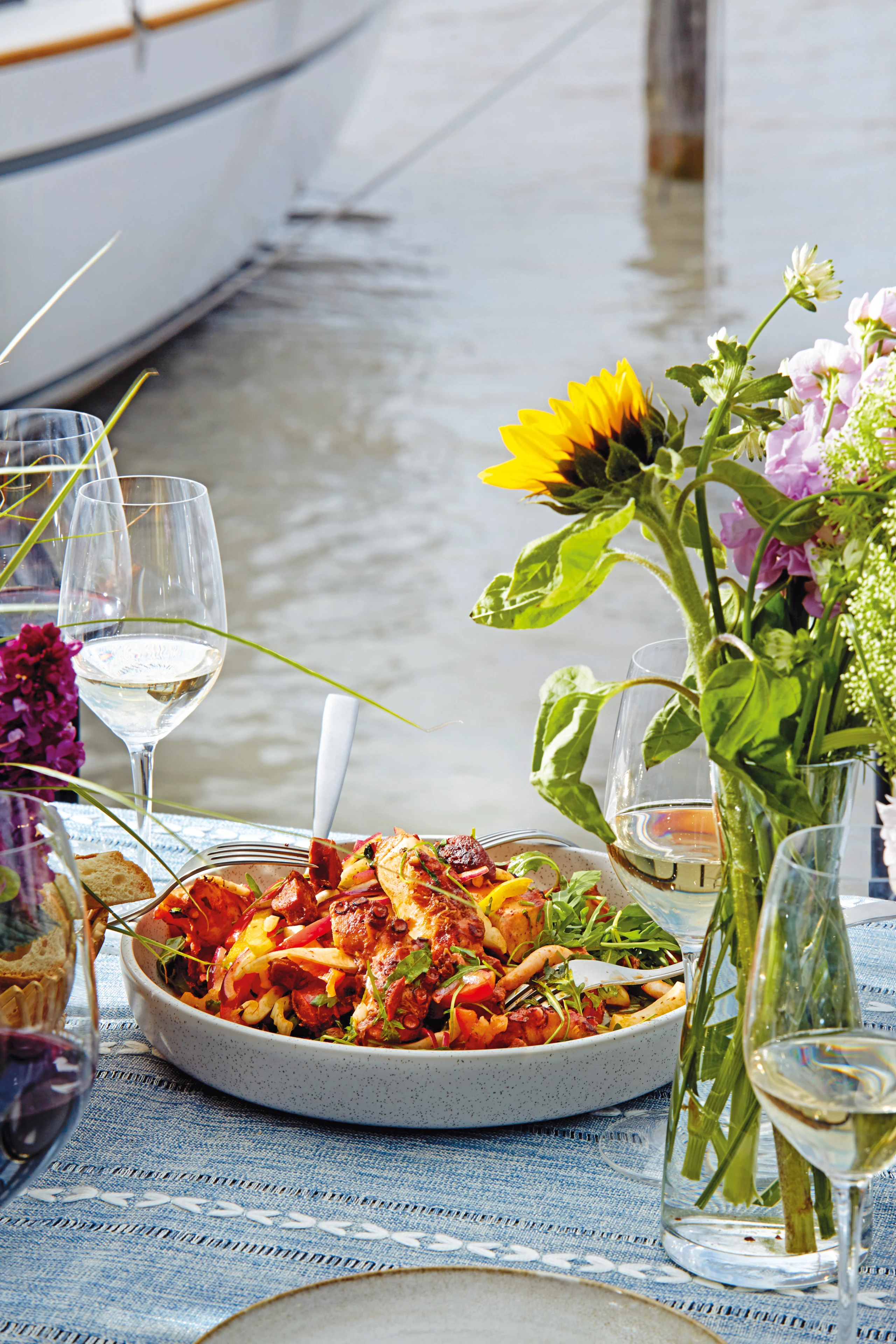 Gegrillter Pulpo-Chorizosalat mit Fenchel