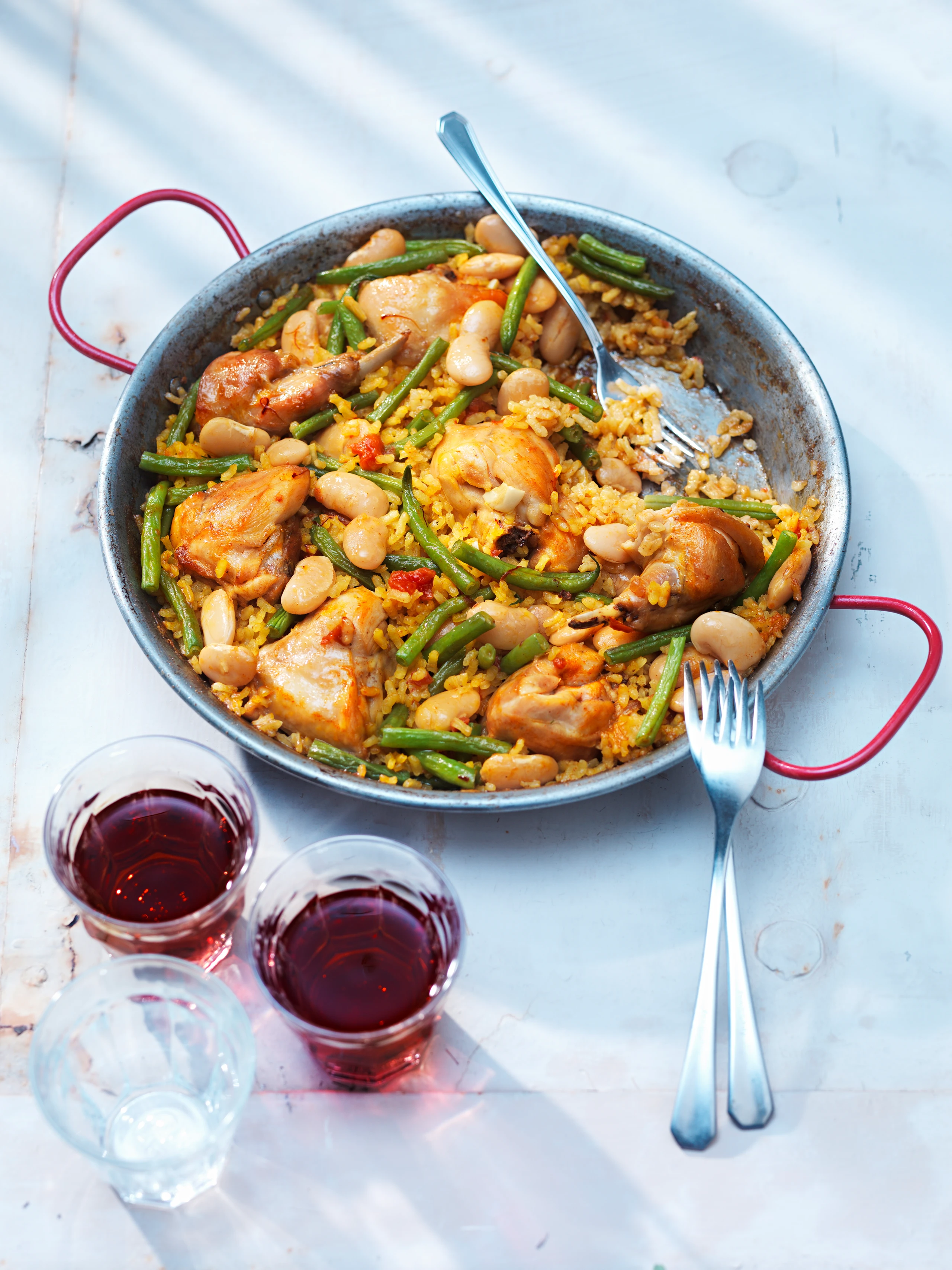 Originale Paella valenciana de la huerta