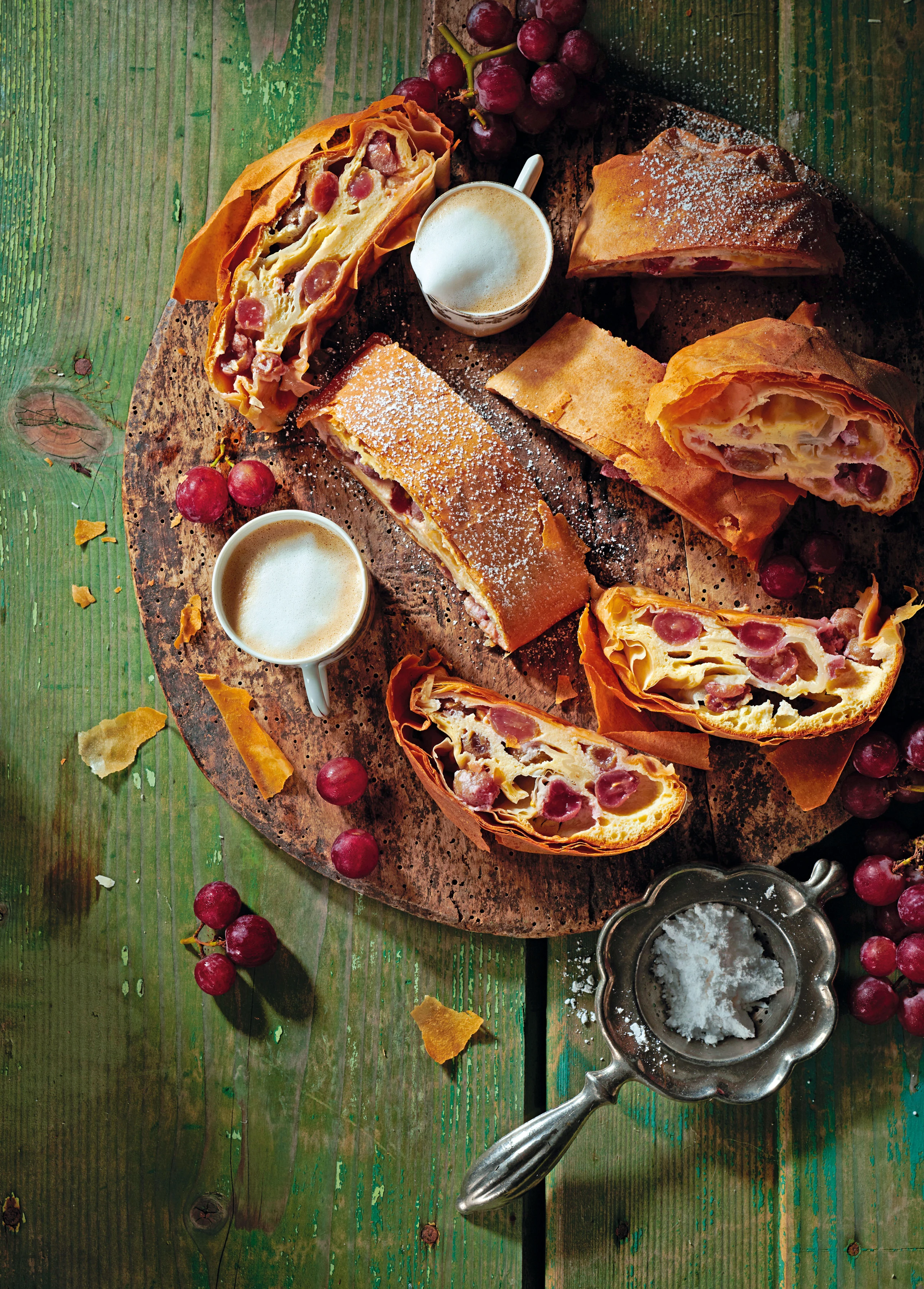 Trauben-Topfenstrudel