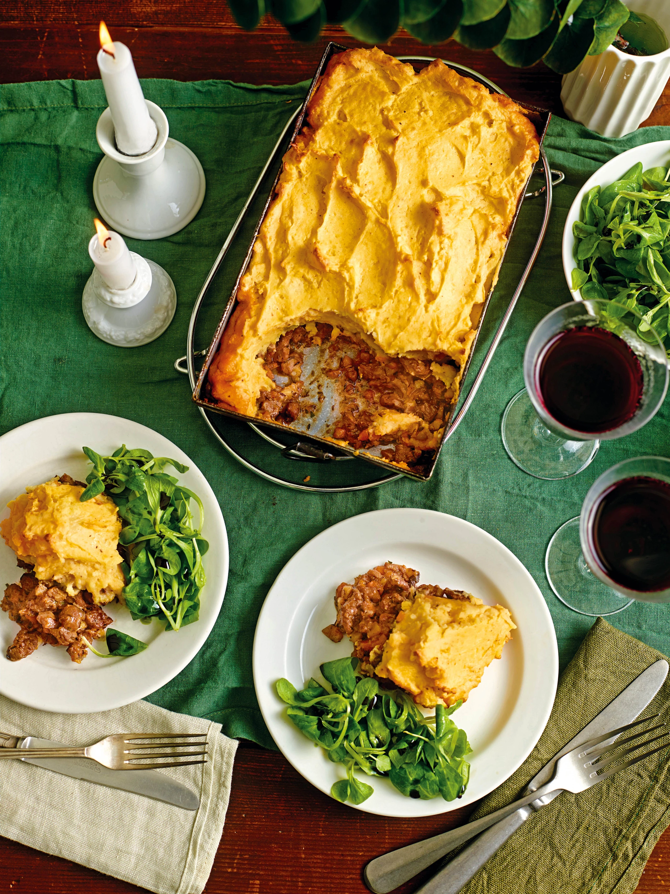Ganslragout mit Erdäpfelpüree überbacken