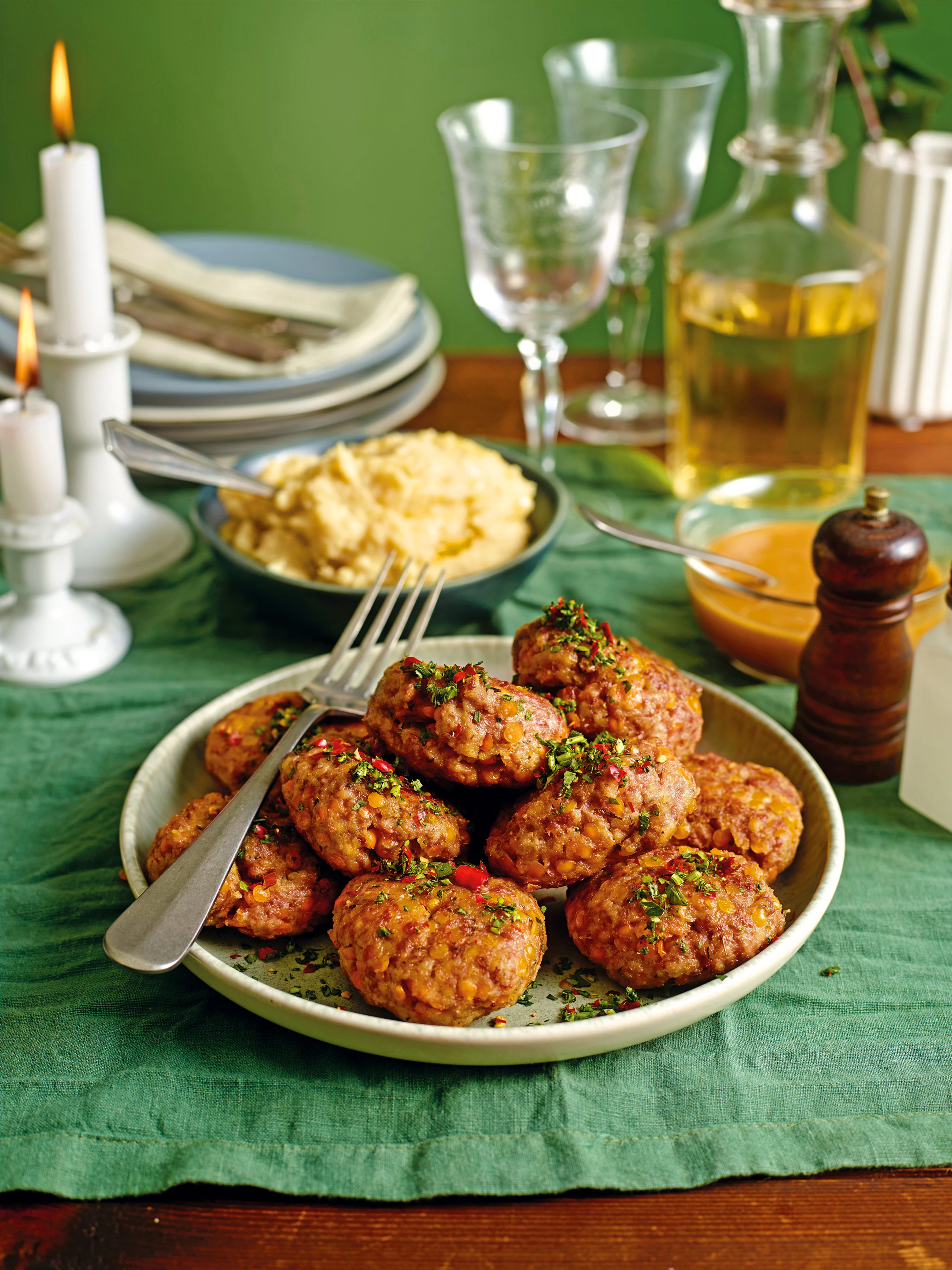 Gansllaibchen mit Bohnen-Selleriepüree