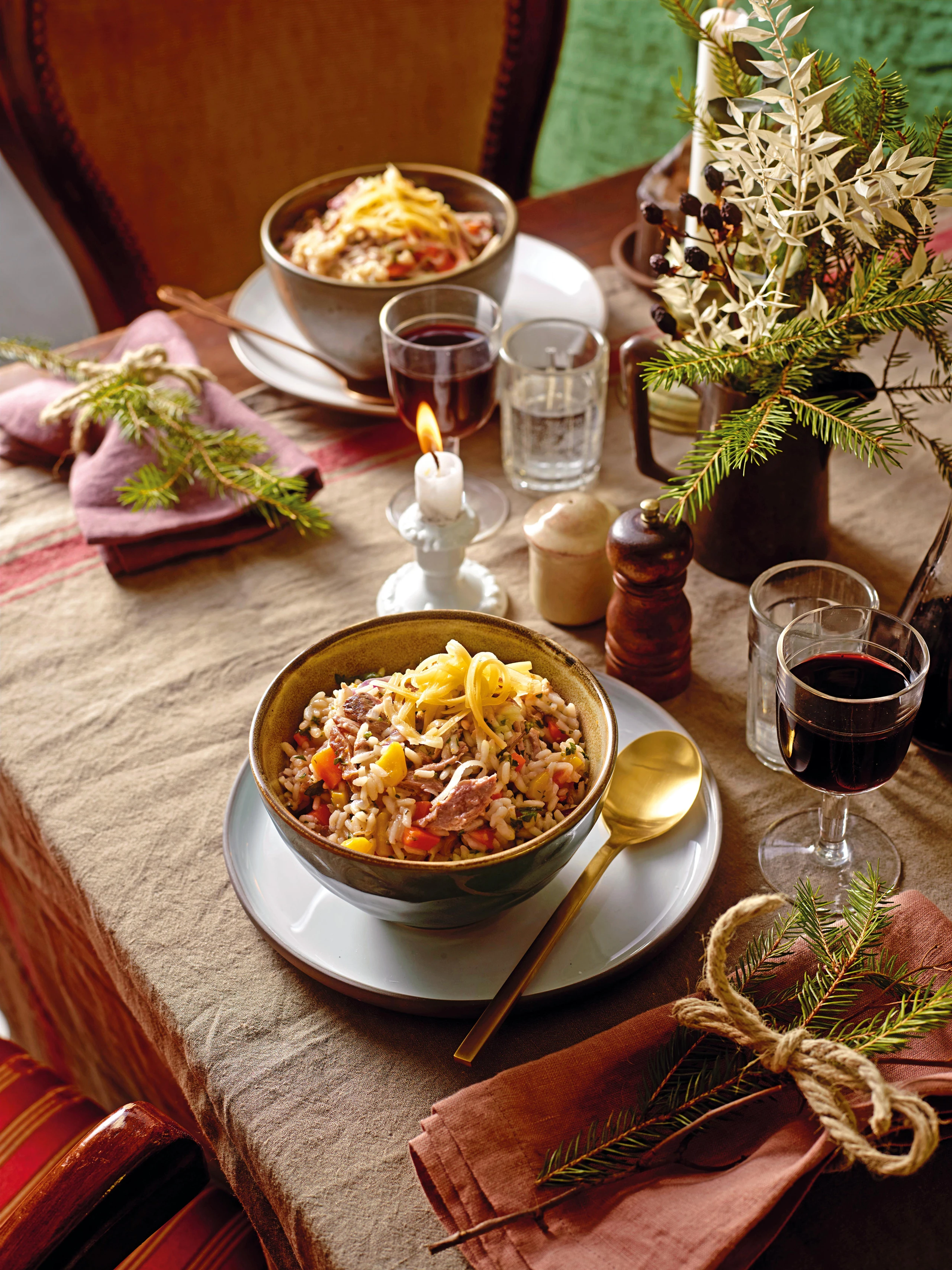 Risotto mit Pulled Ente