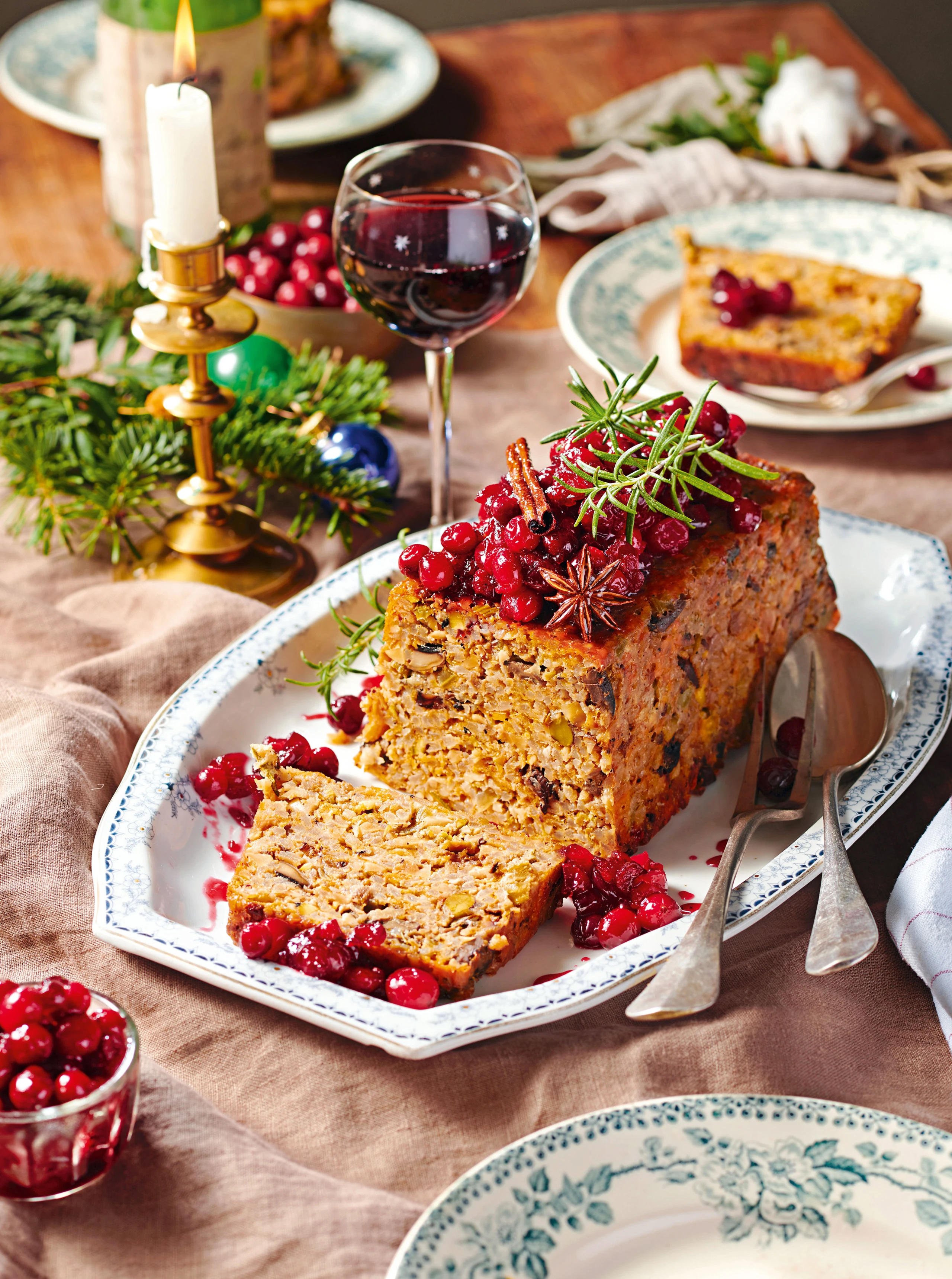 Risotto-Nuss-Braten mit Cranberrysauce